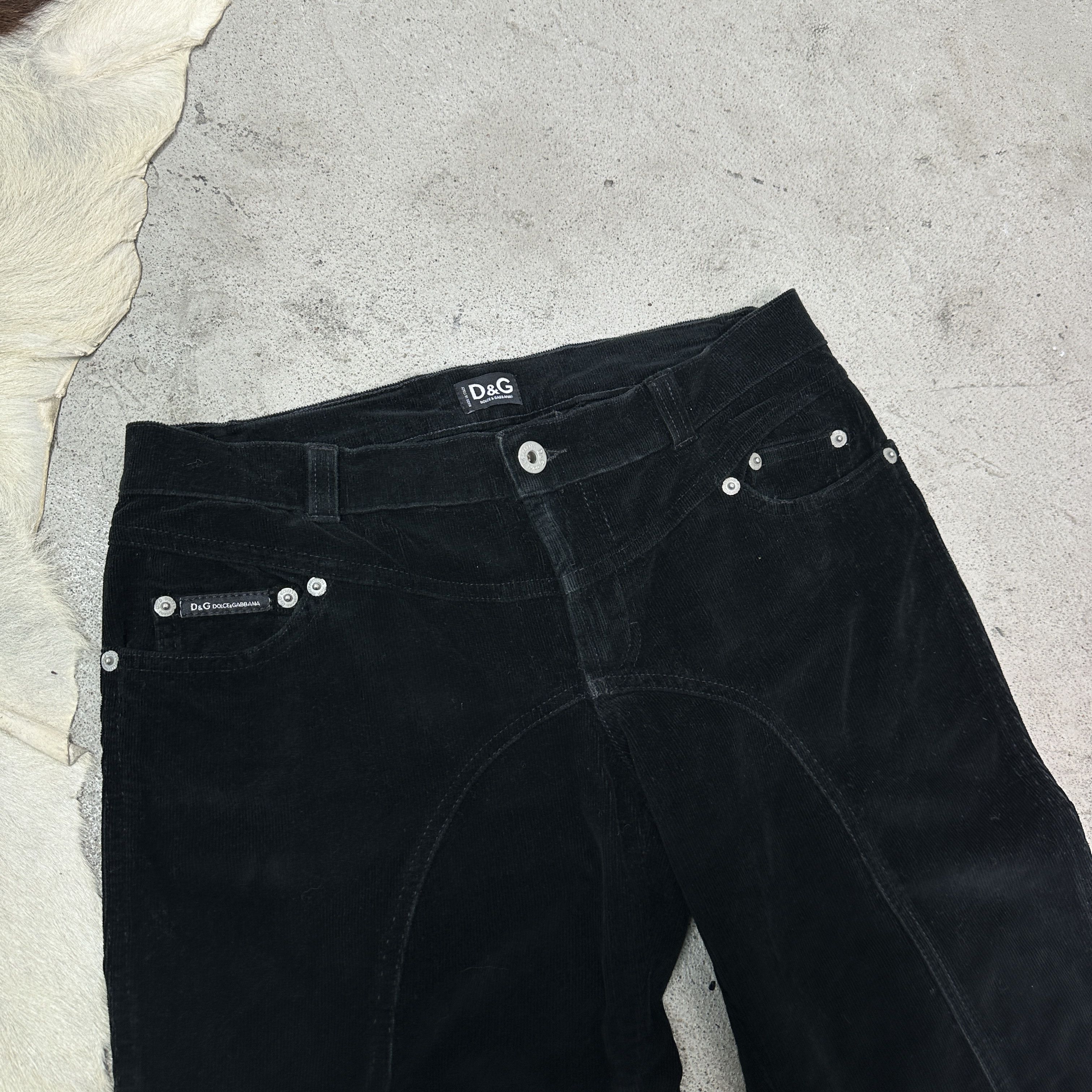 Dolce & Gabbana Vintage Skinny Fitted Corduroy Dolce & Gabbana Pants Y2K Size 29" - 5 Thumbnail