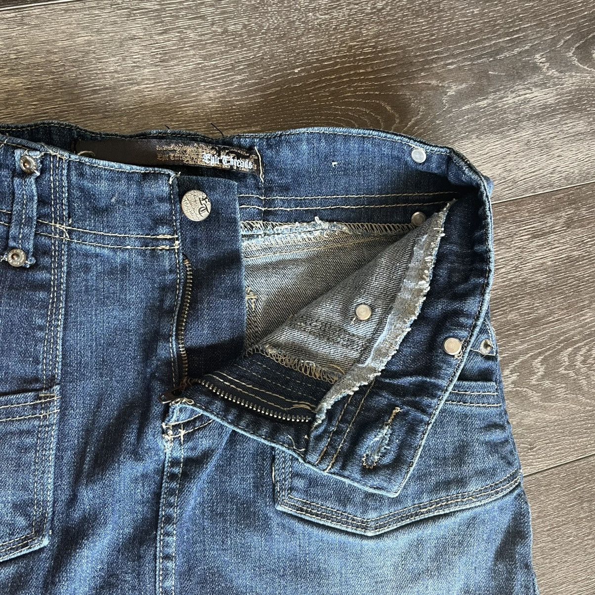 Vintage Vintage Y2K 2000s Epic Threads Denim Jean Mini Skirt Washed Size 26" / US 2 / IT 38 - 5 Thumbnail