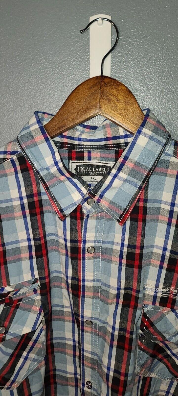 Black Label Blac Label Premium Pearl Snap Shirt Men's 4XL Embroidered Size US XXL / EU 58 / 5 - 4 Thumbnail