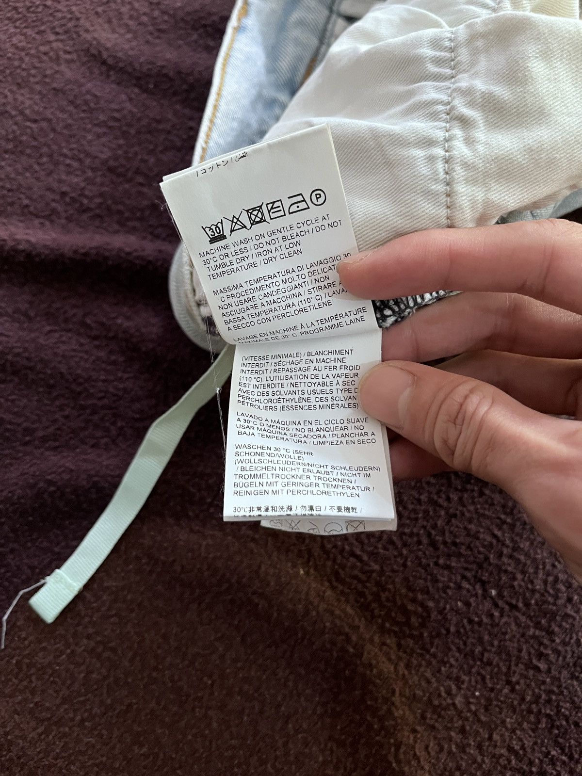 Off-White OFF WHITE VIRGIL ABLOH DISTRESSED DENIM Size US 31 - 14 Thumbnail