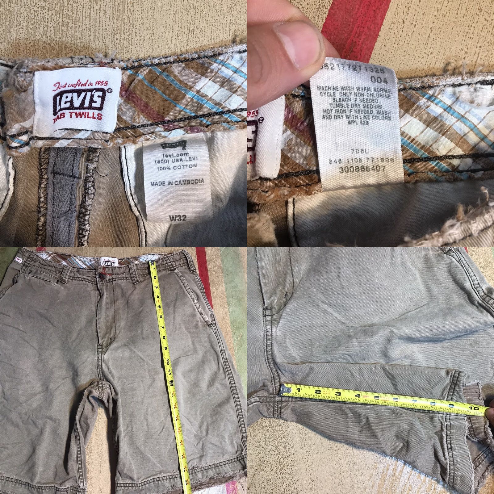 Levi's Levi's Shorts Bermuda Brown Tab Distressed 32 Mens Regular Casual 90s Vintage Style Distressed Size US 32 / EU 48 - 8 Thumbnail