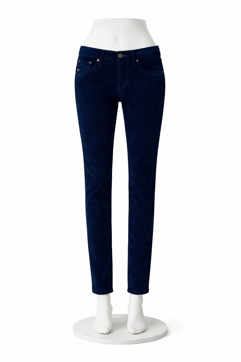 Rag & Bone Rag & Bone Midnight Navy Velvet Skinny Jeans — Size 26 Size 26" / US 2 / IT 38 - 1 Thumbnail