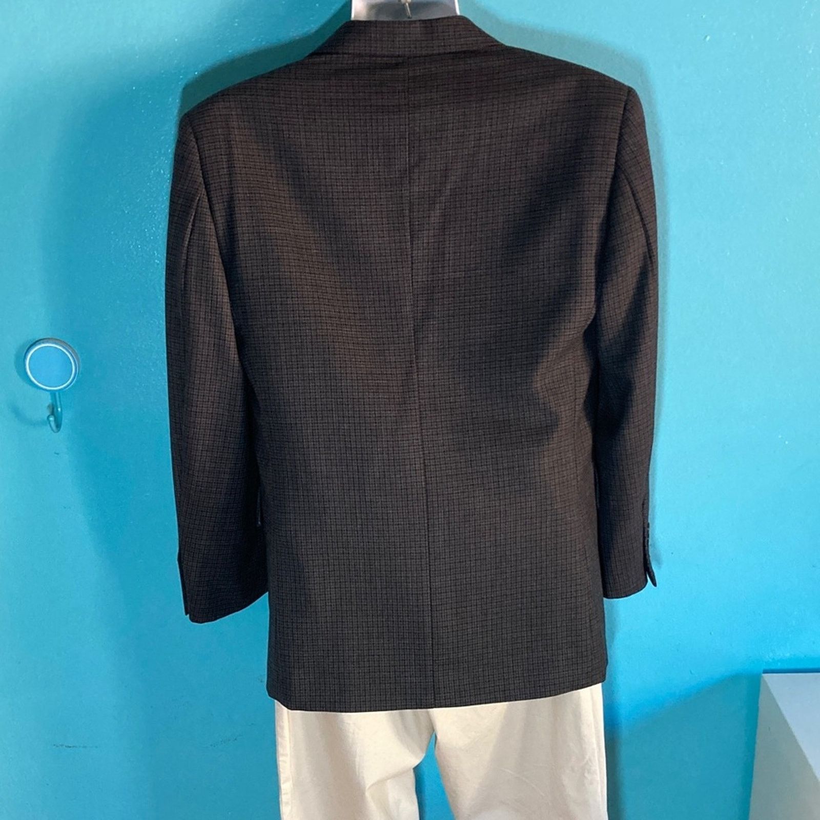 Pronto Uomo Pronto Uomo Mens Size 36 S Gray Herringbone Wool Blazer Size 36S - 4 Thumbnail