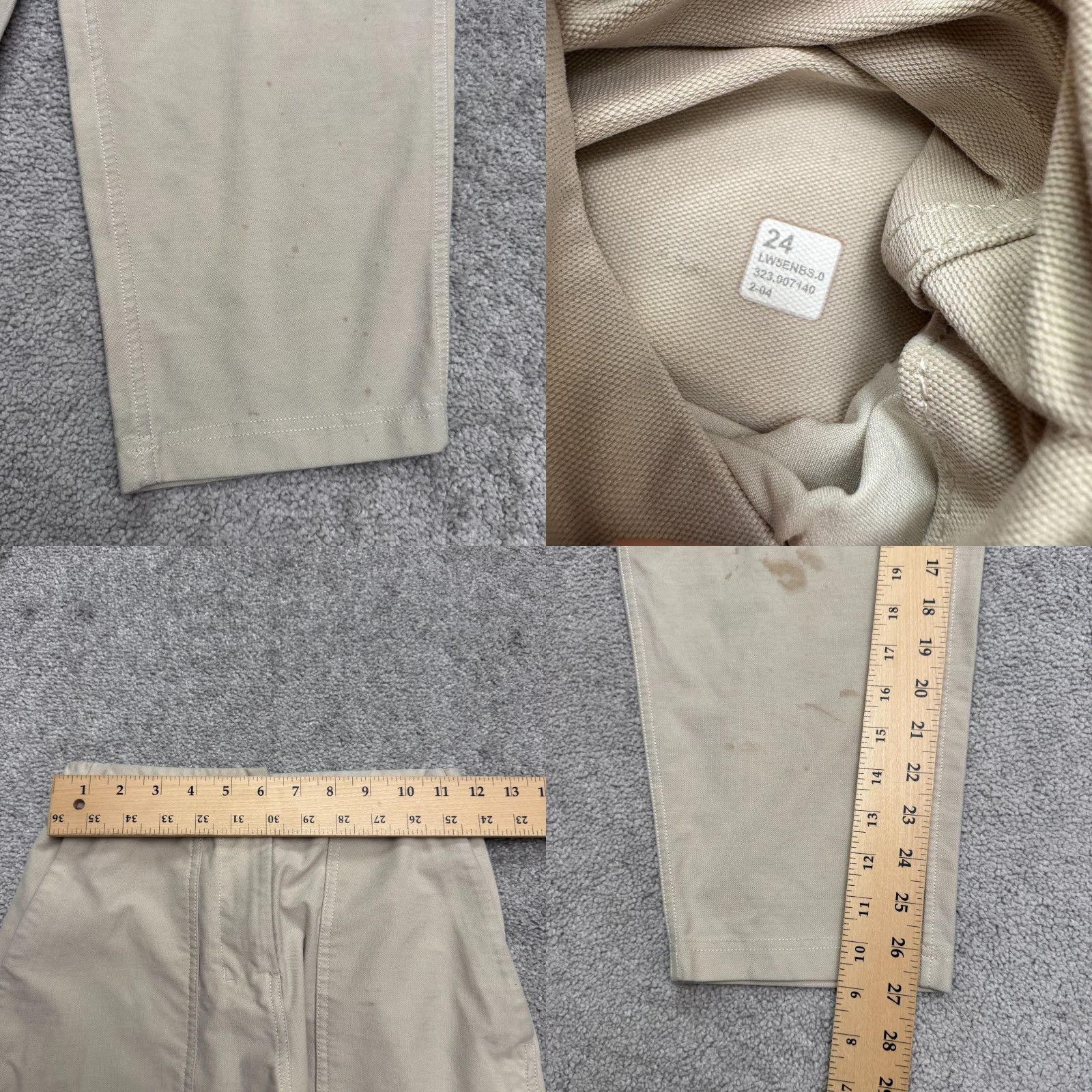Lululemon Lululemon Lab Reykur Cargo Baggy Pants Womens 24 Tan Beige Elastic Waist Tapered Size 42" / US 20 - 8 Thumbnail