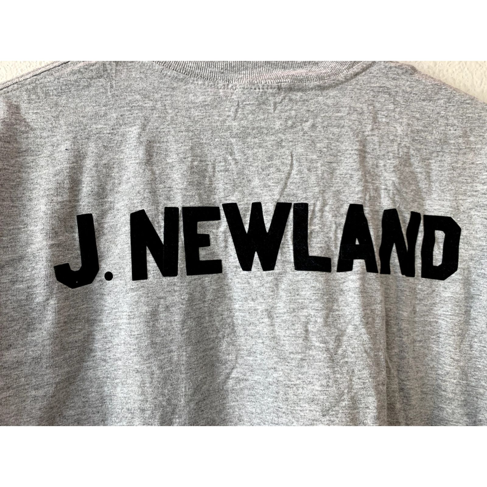Anvil Vintage Newland Shirt Anvil J. Newland Gray T-Shirt VTG 90s Size US M / EU 48-50 / 2 - 4 Thumbnail
