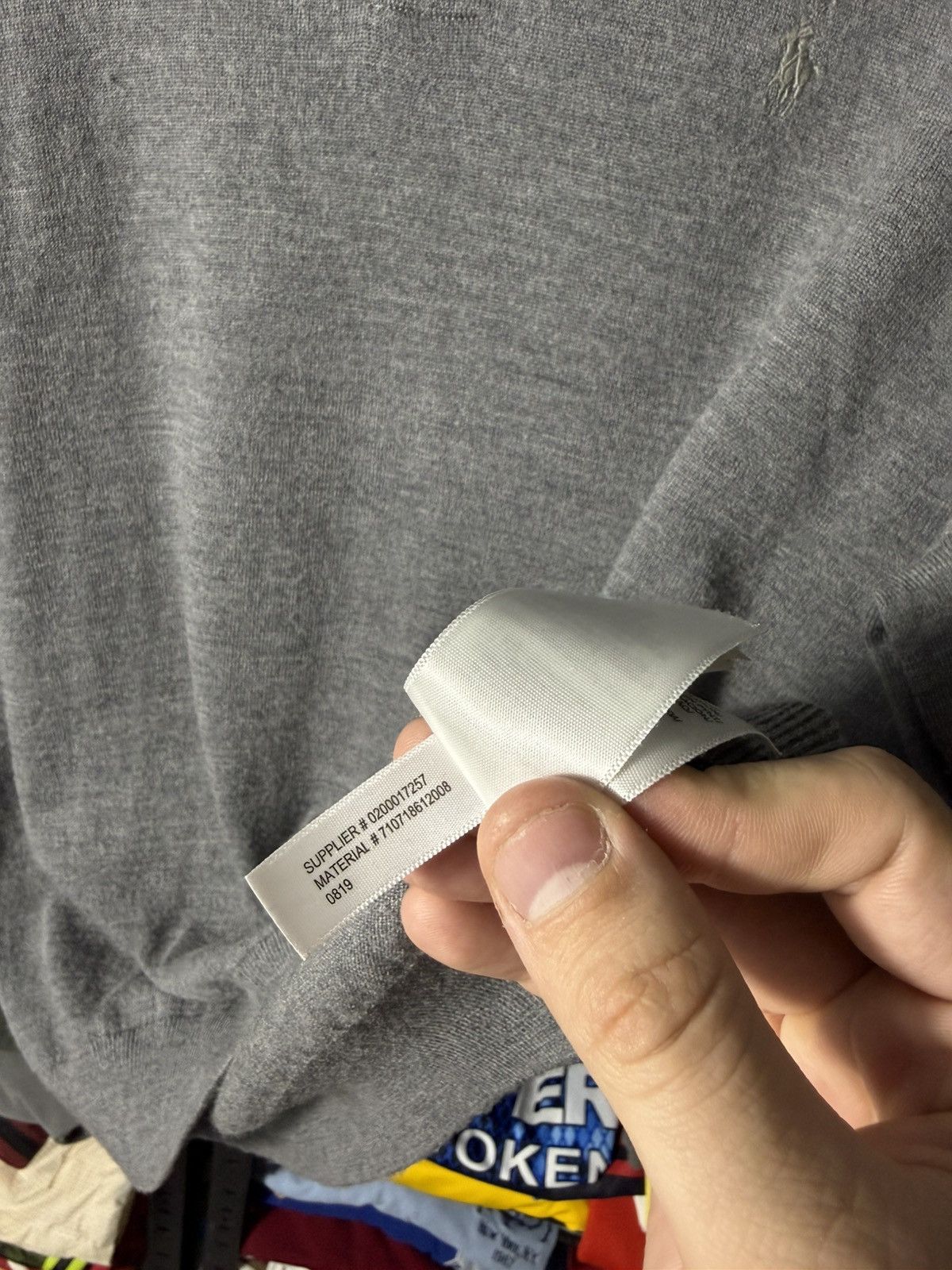 Polo Ralph Lauren Polo Ralph Lauren Merino Wool Knit Polo Sweater Grey XL Logo Size US XL / EU 56 / 4 - 11 Thumbnail