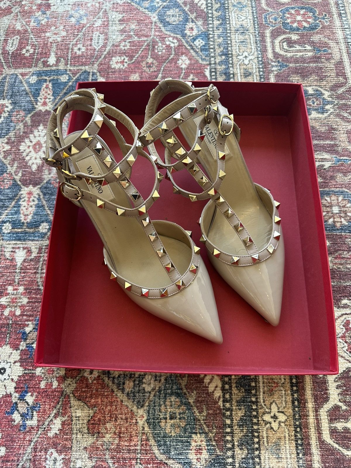 Valentino Valentino Rockstud Caged Heel 65mm Size US 8.5 / IT 38.5 - 6 Thumbnail