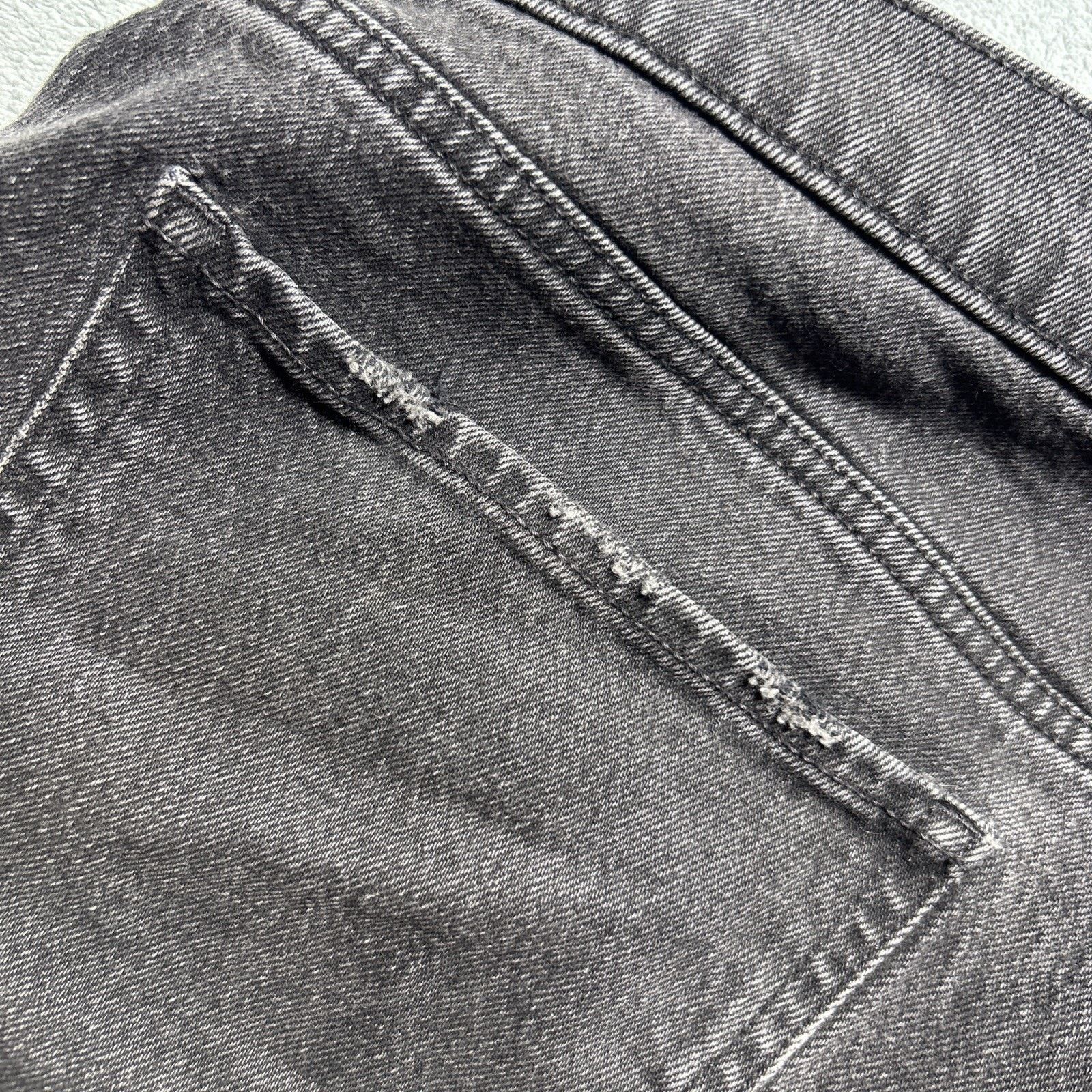 Old Navy Loose Baggy Jeans Women 18 42x27 Hamilton Black Wide Relaxed Size 40" / US 18 - 18 Thumbnail