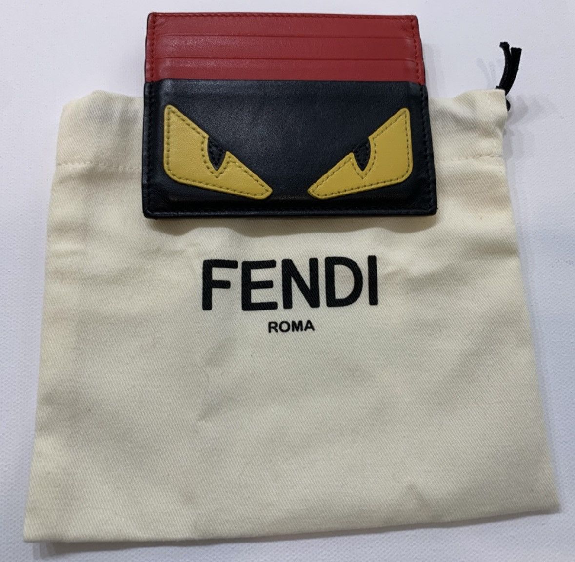 Fendi Fendi Bug Eyes Leather Card Holder Size 36 - 1 Thumbnail