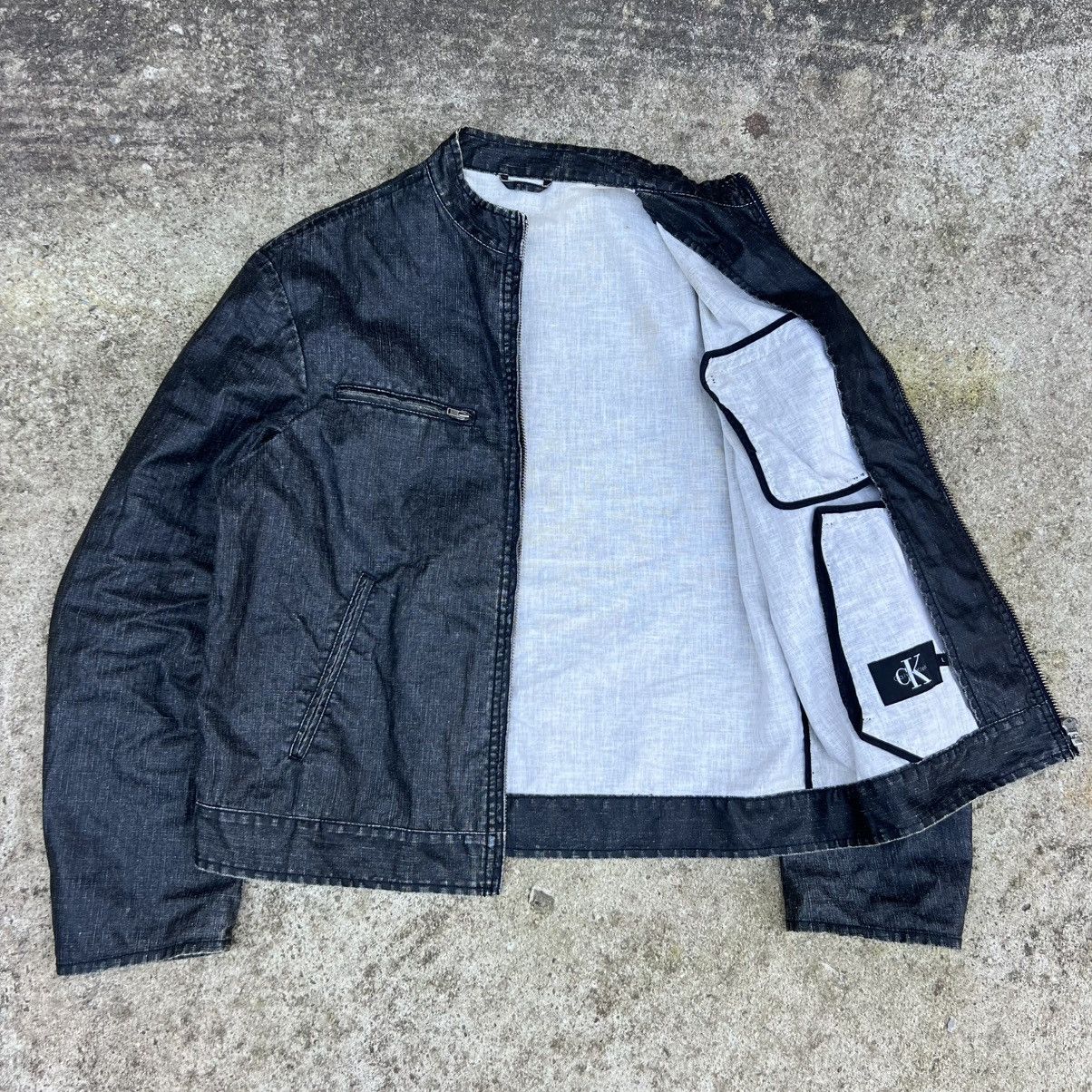 Calvin Klein × Vintage 🔥Rare 🔥Vintage Calvin Klein Linen Jacket Bikers Style Size US L / EU 52-54 / 3 - 8 Thumbnail
