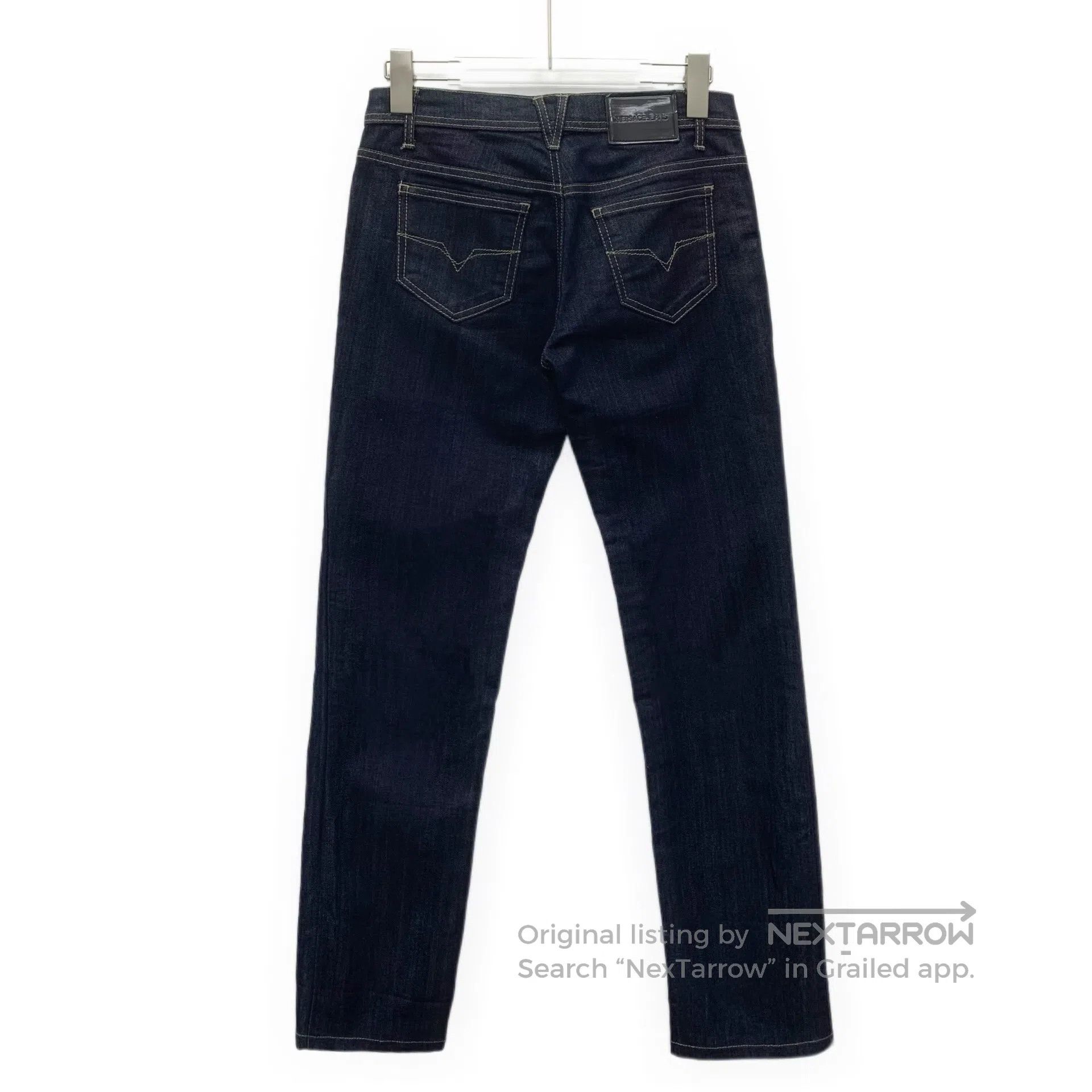 Versace Versace Dark blue cotton casual denim long pants| Size US 27 - 2 Thumbnail