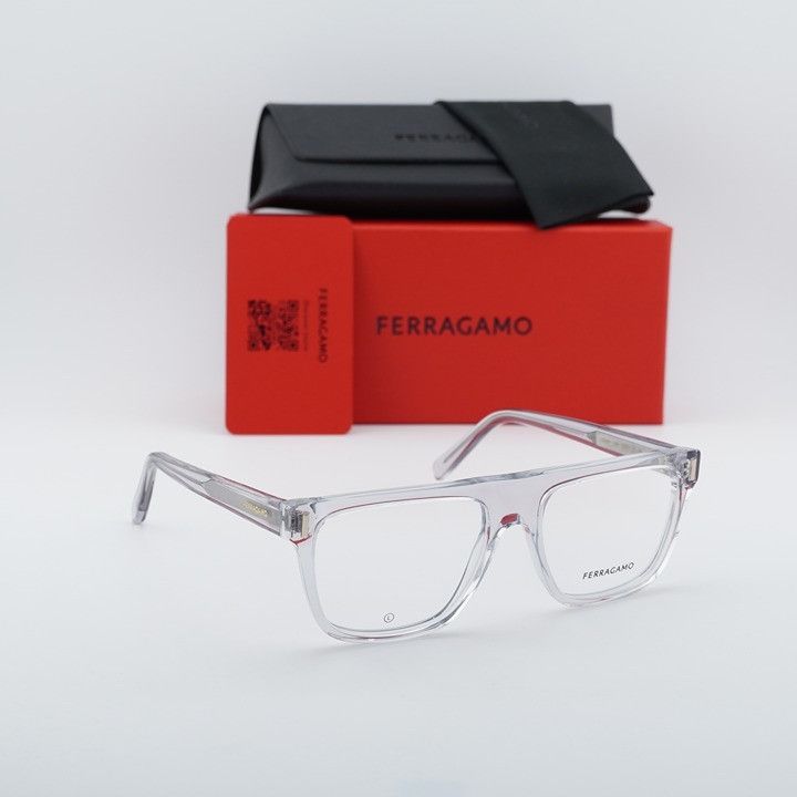 Salvatore Ferragamo Salvatore Ferragamo SF2997 050 Eyeglasses Crystal Grey 55mm Size ONE SIZE - 9 Thumbnail