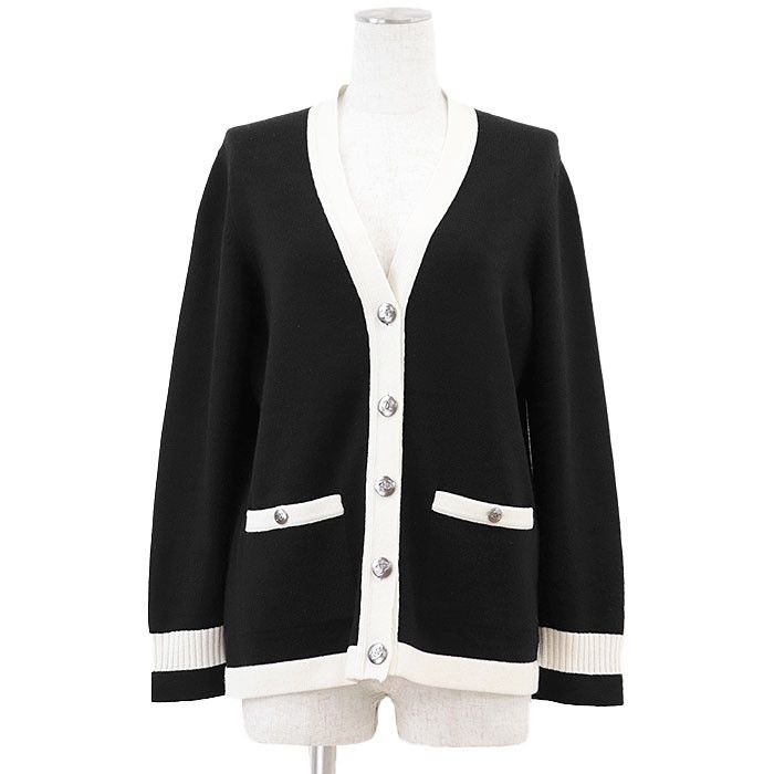 Chanel Chanel Chanel 08A P34305 Cashmere Cardigan Leather Outerwear 08A P34305 DUTY FREE for USA Size ONE SIZE - 1 Thumbnail