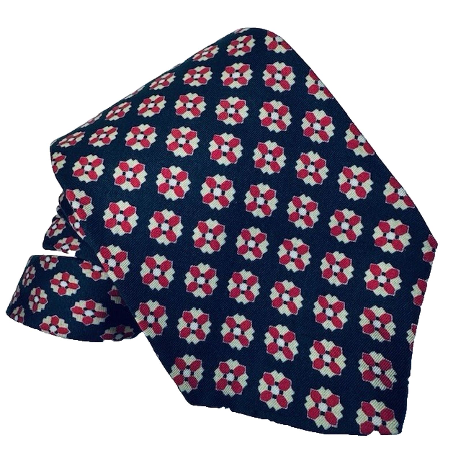 Other Reis of New Haven Saxon Shop Neck Tie Blue/Red Floral Preppy Size ONE SIZE - 1 Thumbnail