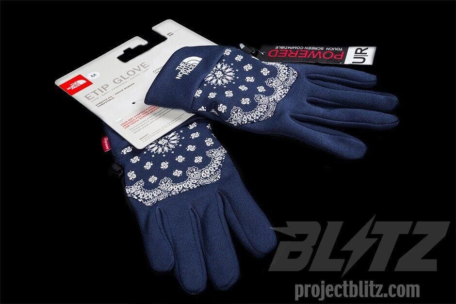 Supreme FW14 SUPREME THE NORTH FACE BANDANA ETIP GLOVES NAVY L Size ONE SIZE - 2 Thumbnail
