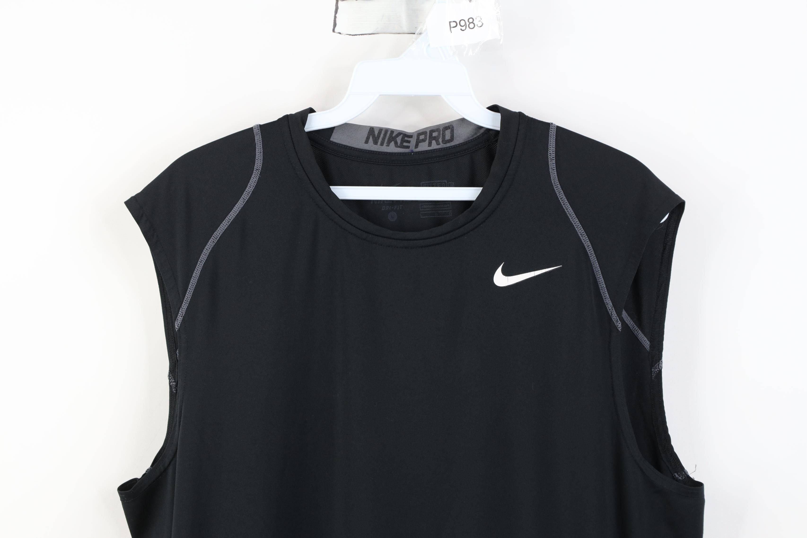 Nike Nike Pro Combat Compression Sleeveless Muscle T-Shirt Black Size US L / EU 52-54 / 3 - 2 Thumbnail