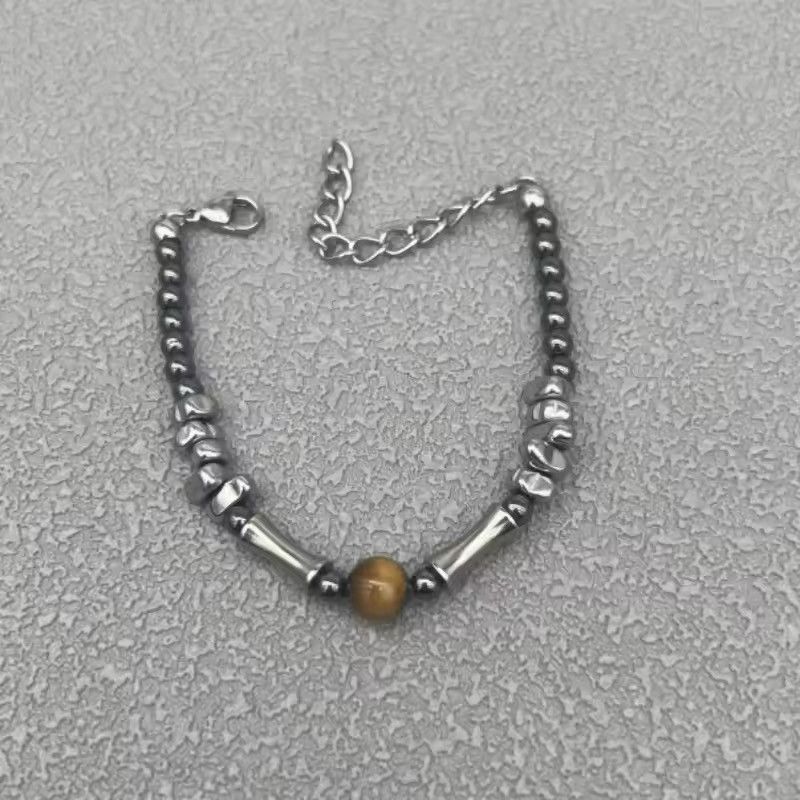 Jewelry × Vintage Tiger Eye Stone Bracelet Light Luxury Size ONE SIZE - 2 Thumbnail