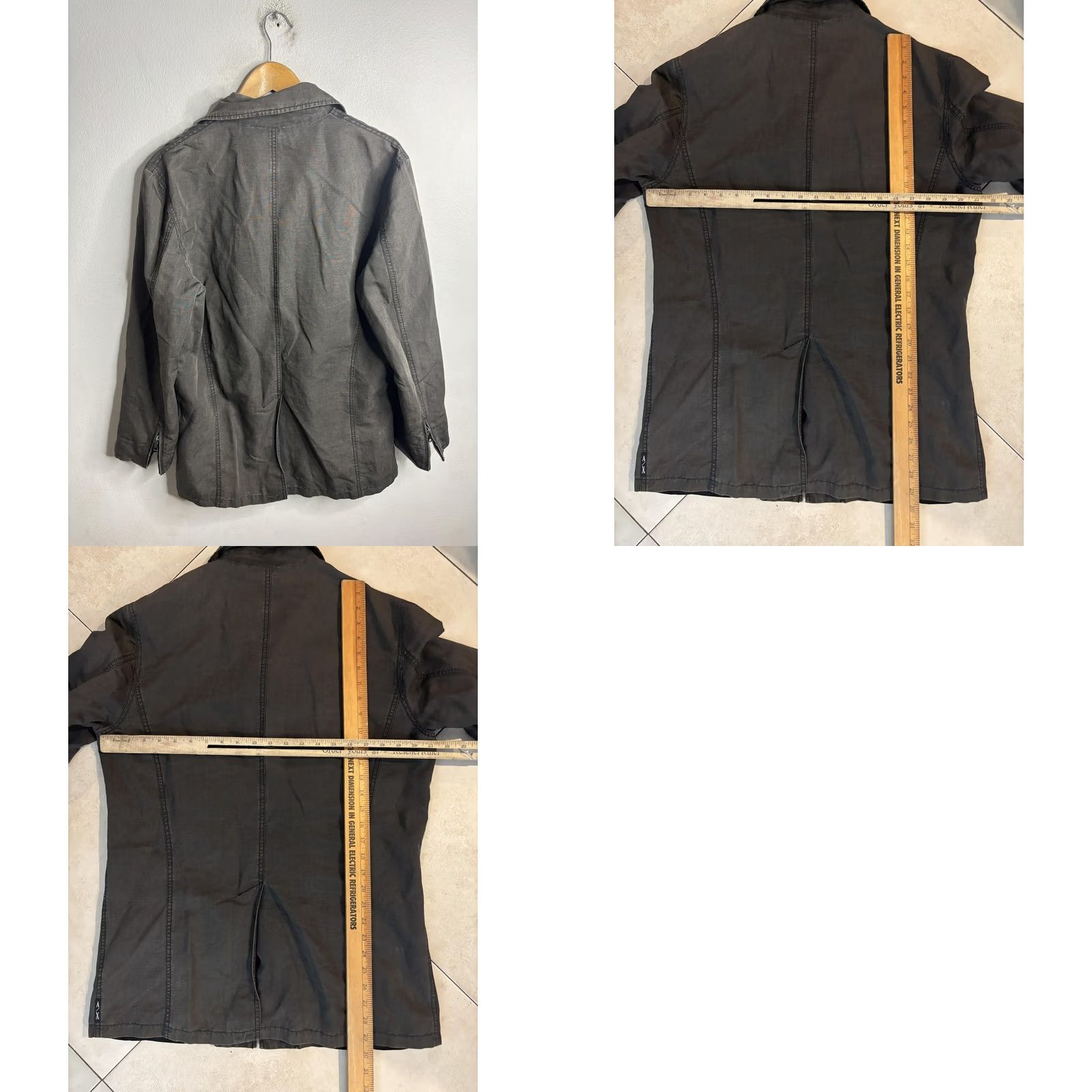 Armani Exchange Armani Exchange Jacket Mens Medium Gray Cotton Military Full Zip Pockets Size US M / EU 48-50 / 2 - 8 Thumbnail