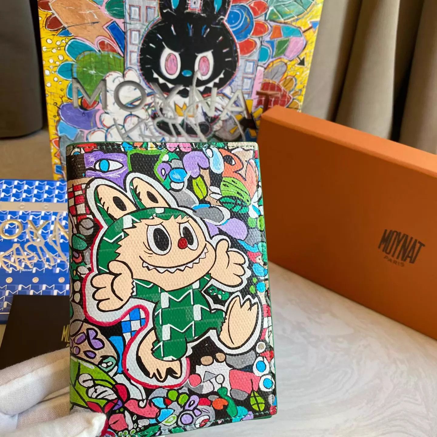 Moynat MOYNAT x Monet LE Passport Wallet Labubu Cartoon Box & Bag Size ONE SIZE - 4 Thumbnail