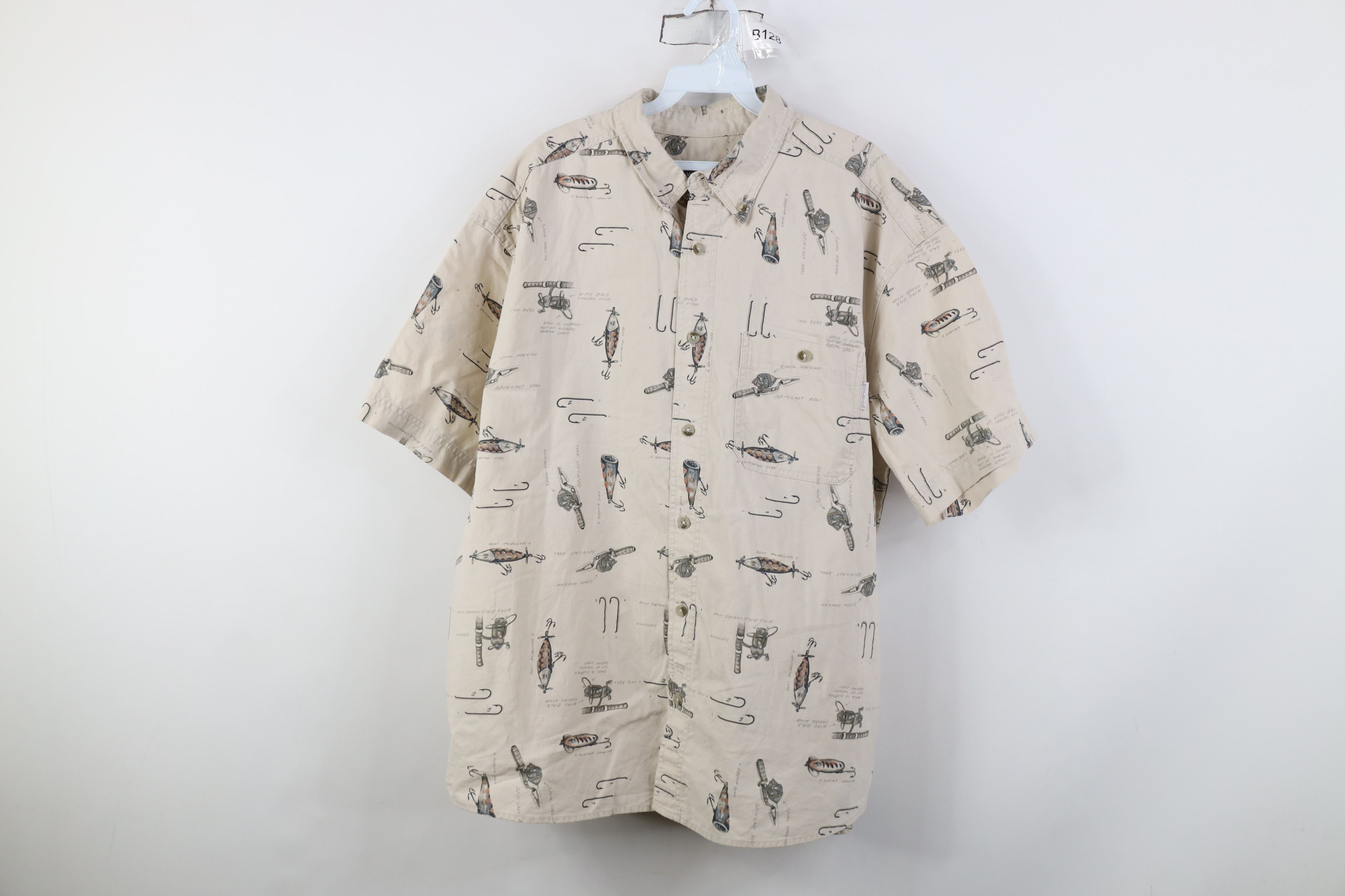 Woolrich Woolen Mills Vintage 90s Woolrich Over Print Short Sleeve Button Shirt Size US XL / EU 56 / 4 - 1 Thumbnail