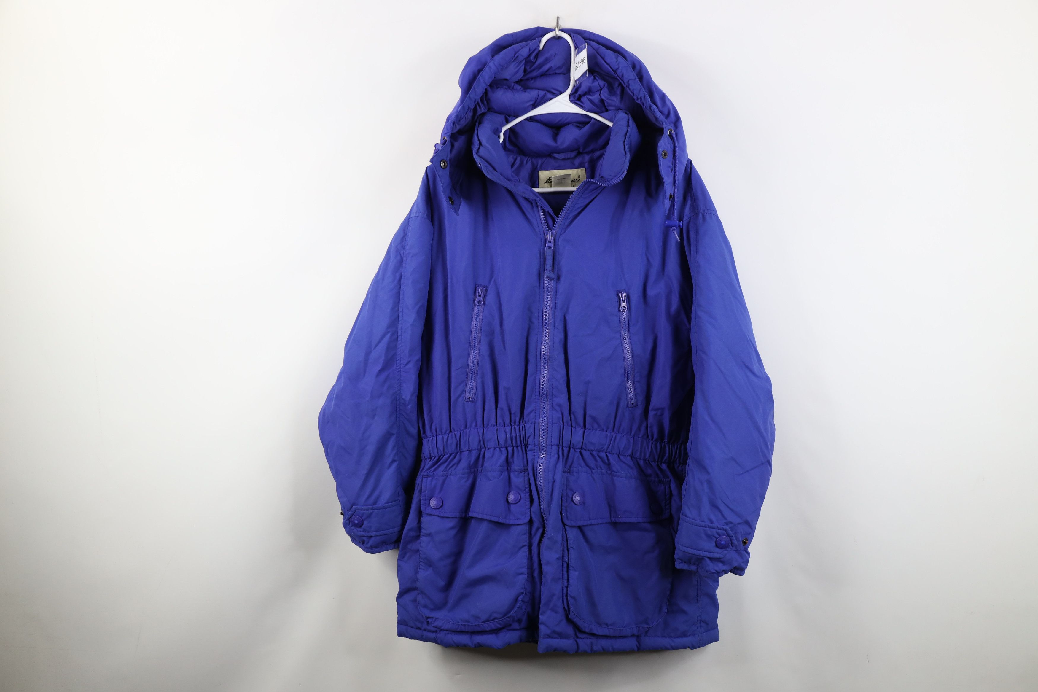Eddie Bauer Vintage 90s Eddie Bauer Hooded Puffer Parka Jacket Purple Size M / US 6-8 / IT 42-44 - 1 Thumbnail