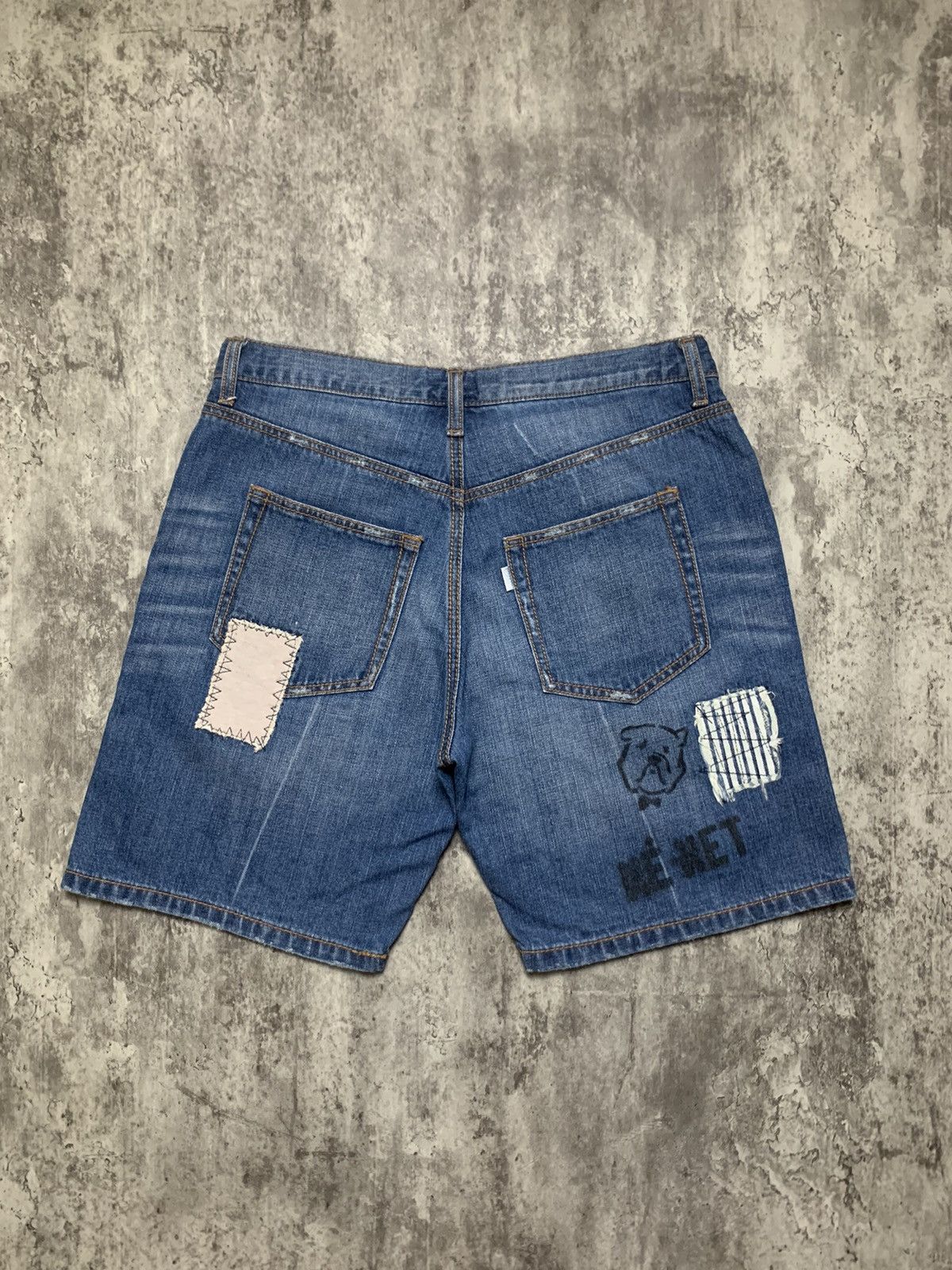 Issey Miyake Issey Miyake Ne Net Patch Work Jeans Short Kapital Style Size US 33 - 1 Thumbnail