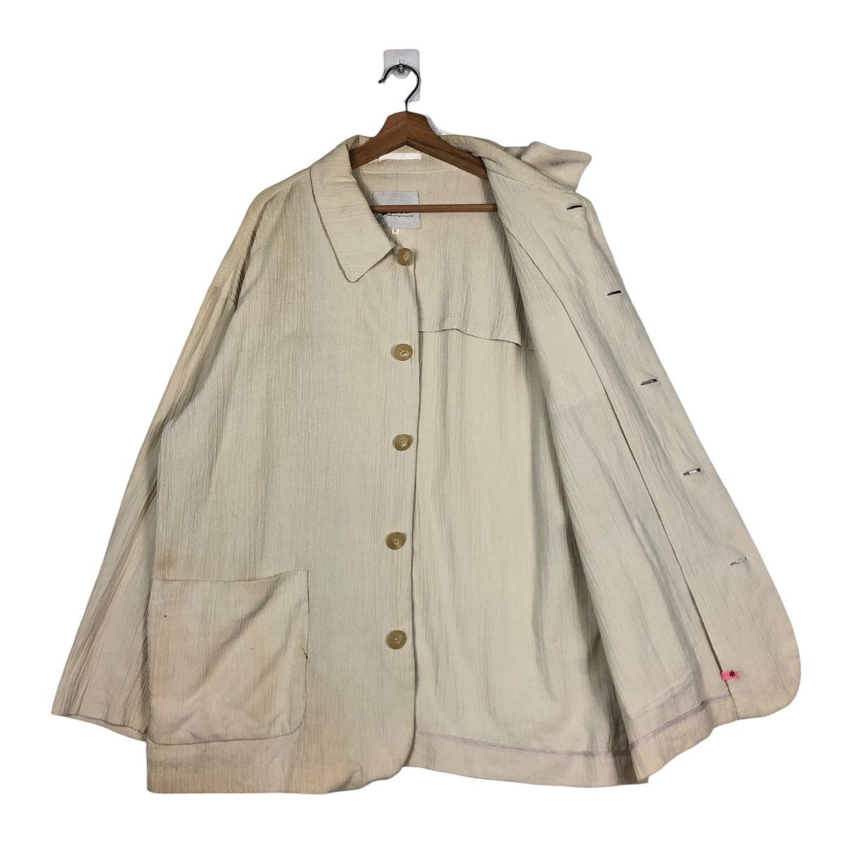 Issey Miyake 🔥Vintage Pleated Button Jacket Work Oversized Jun Men Japan Size US L / EU 52-54 / 3 - 11 Thumbnail