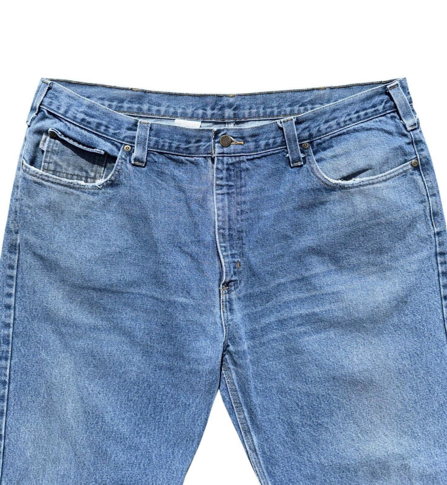 Carhartt Vintage Carhartt Relaxed Fit Leather Patch Jeans 42x32 Size US 42 / EU 58 - 3 Thumbnail