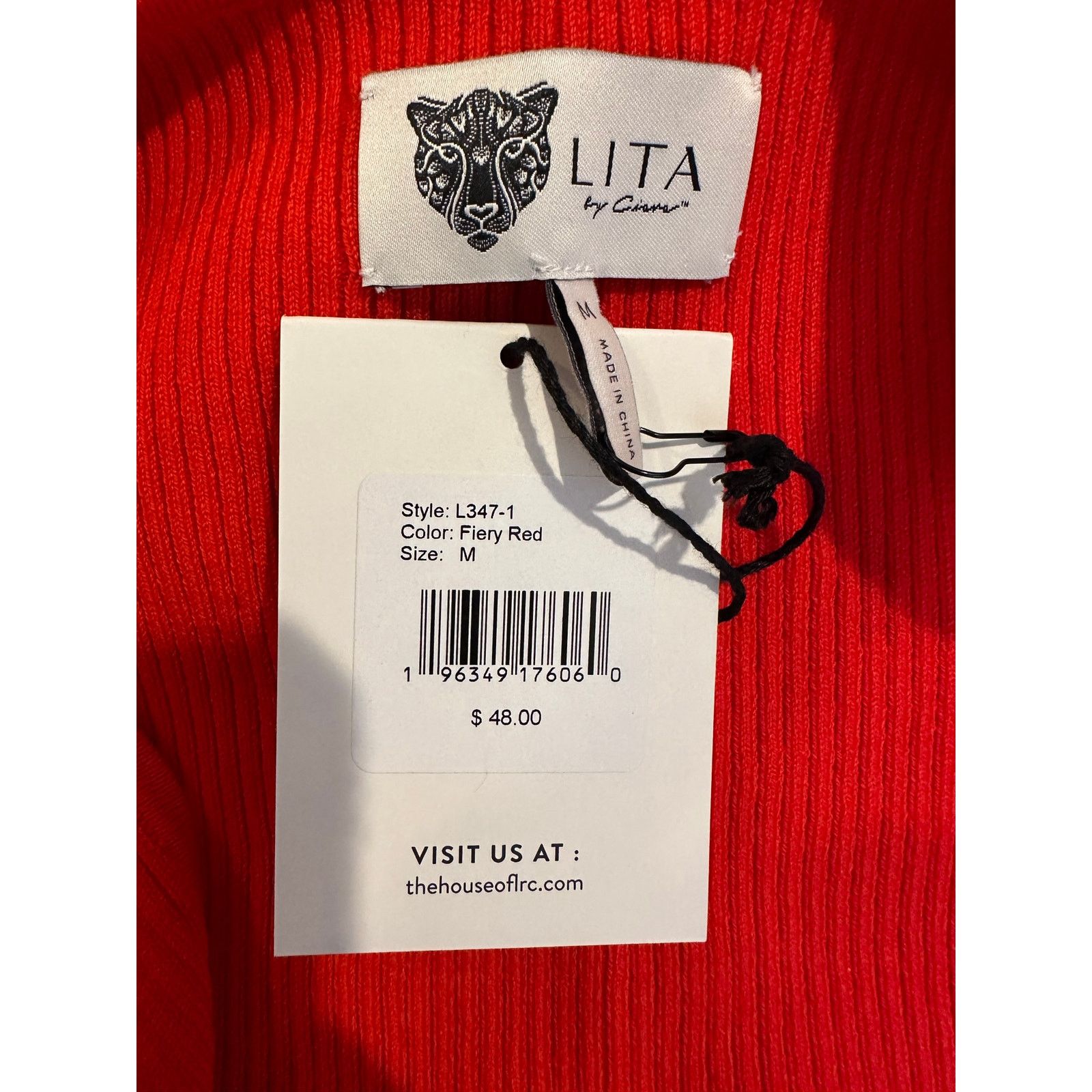 Other Lita by Ciara True Rib Crop Top - Fiery Red - size M Size M / US 6-8 / IT 42-44 - 14 Thumbnail