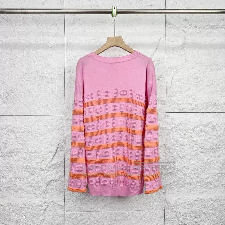 Hermes Hermes Pink Knitted Sweater Size XXS / US 00 / IT 34 - 2 Thumbnail
