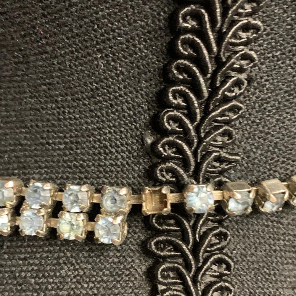 Designer Vintage Blue Rhinestone Necklace Size ONE SIZE - 3 Thumbnail
