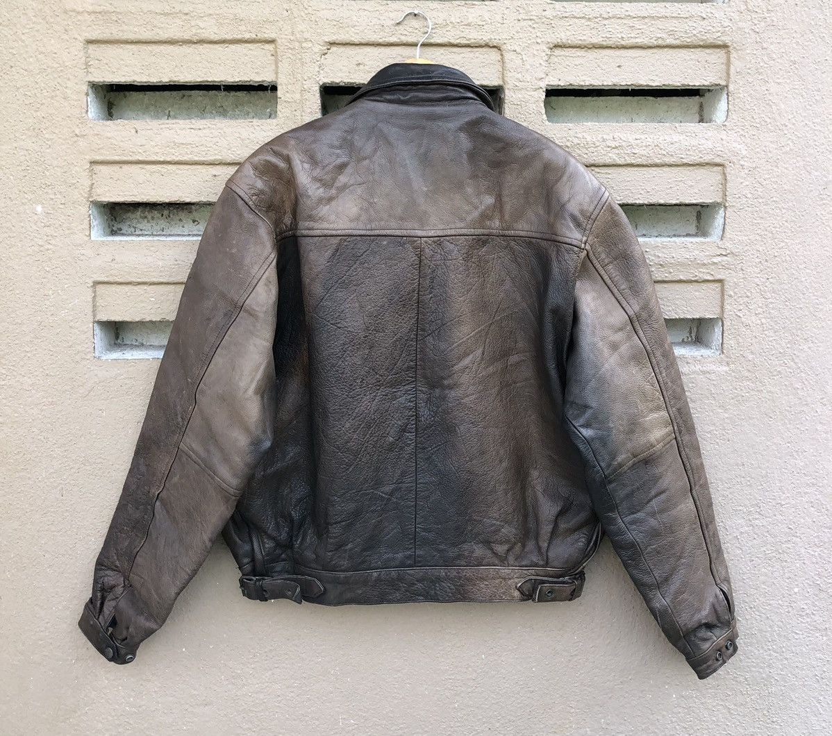 First MFG Co. VTG First Genuine Leather Sun Faded Thinsulate Bomber Jacket Size US L / EU 52-54 / 3 - 5 Thumbnail