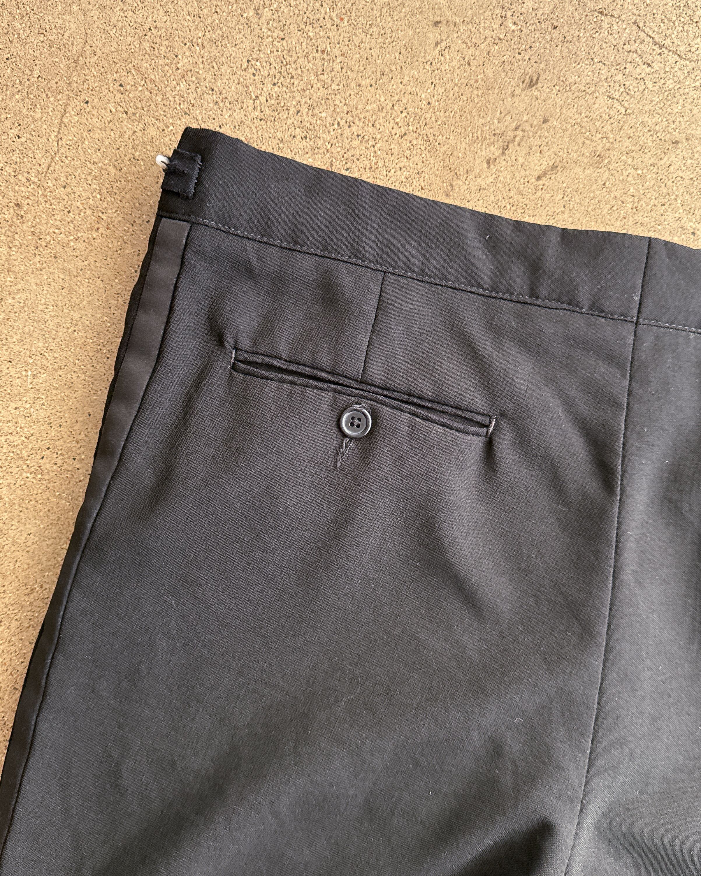 Vintage Vintage 70s Black Satin Striped Adjustable Pants Pleated 34 Size US 34 / EU 50 - 6 Thumbnail