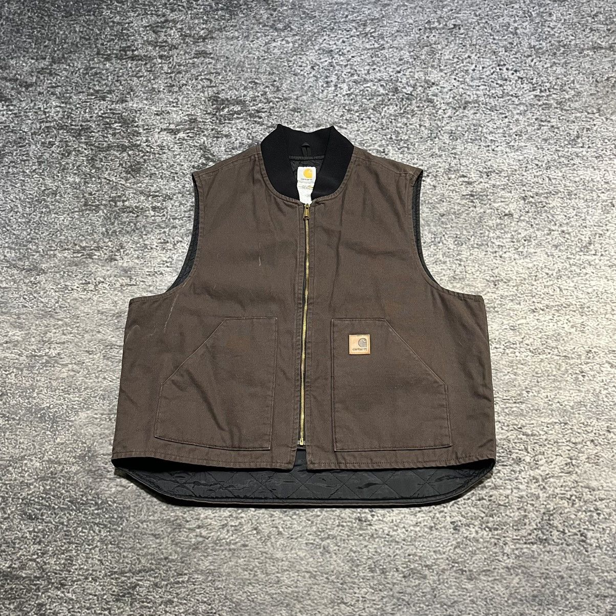 Carhartt VINTAGE CARHARTT BROWN CANVAS WORKWEAR VEST XXL Size US XXL / EU 58 / 5 - 1 Thumbnail