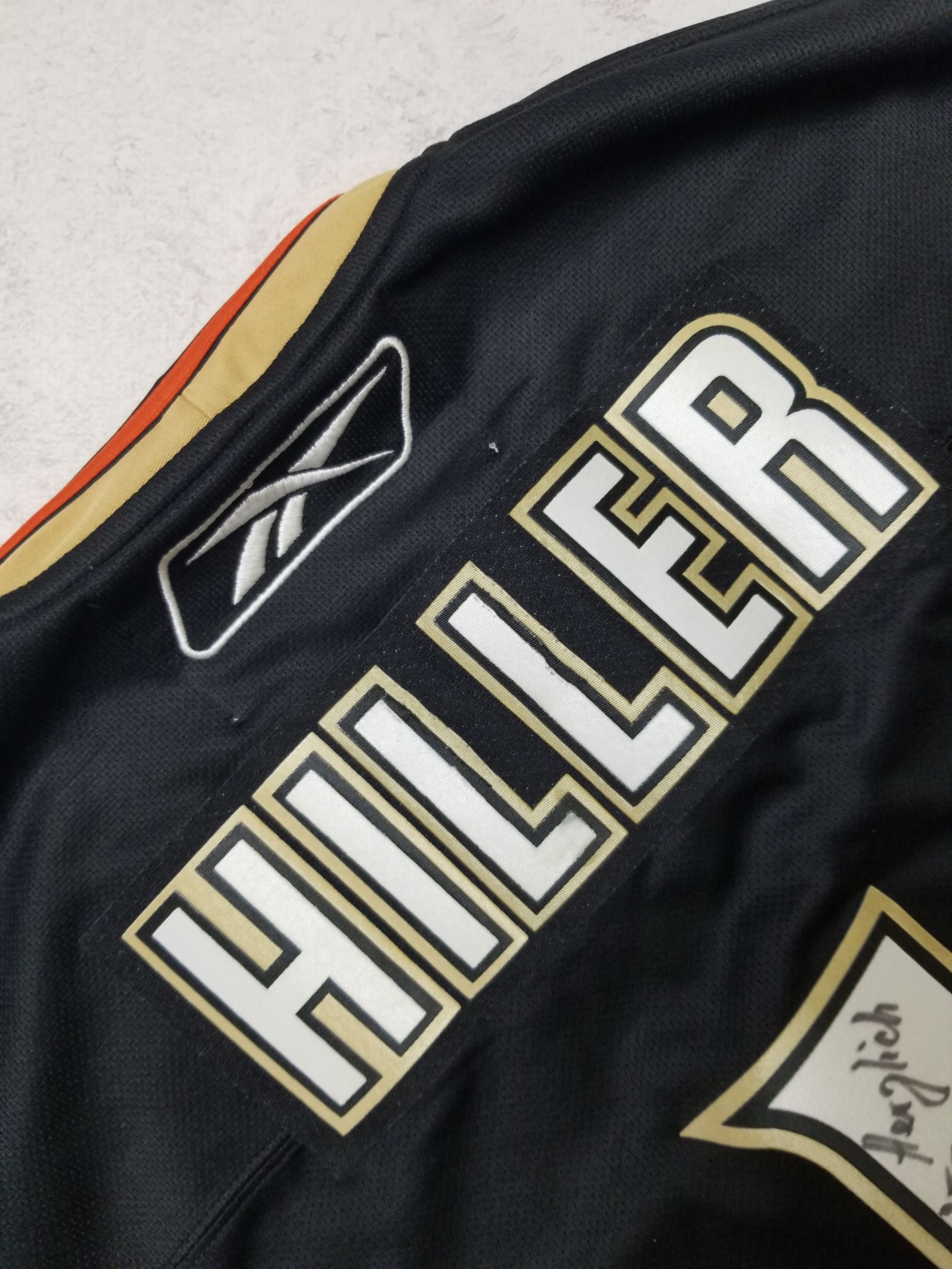Reebok Anaheim Ducks #1 Jonas Hiller Signed Autographed Jersey Size US XL / EU 56 / 4 - 6 Thumbnail