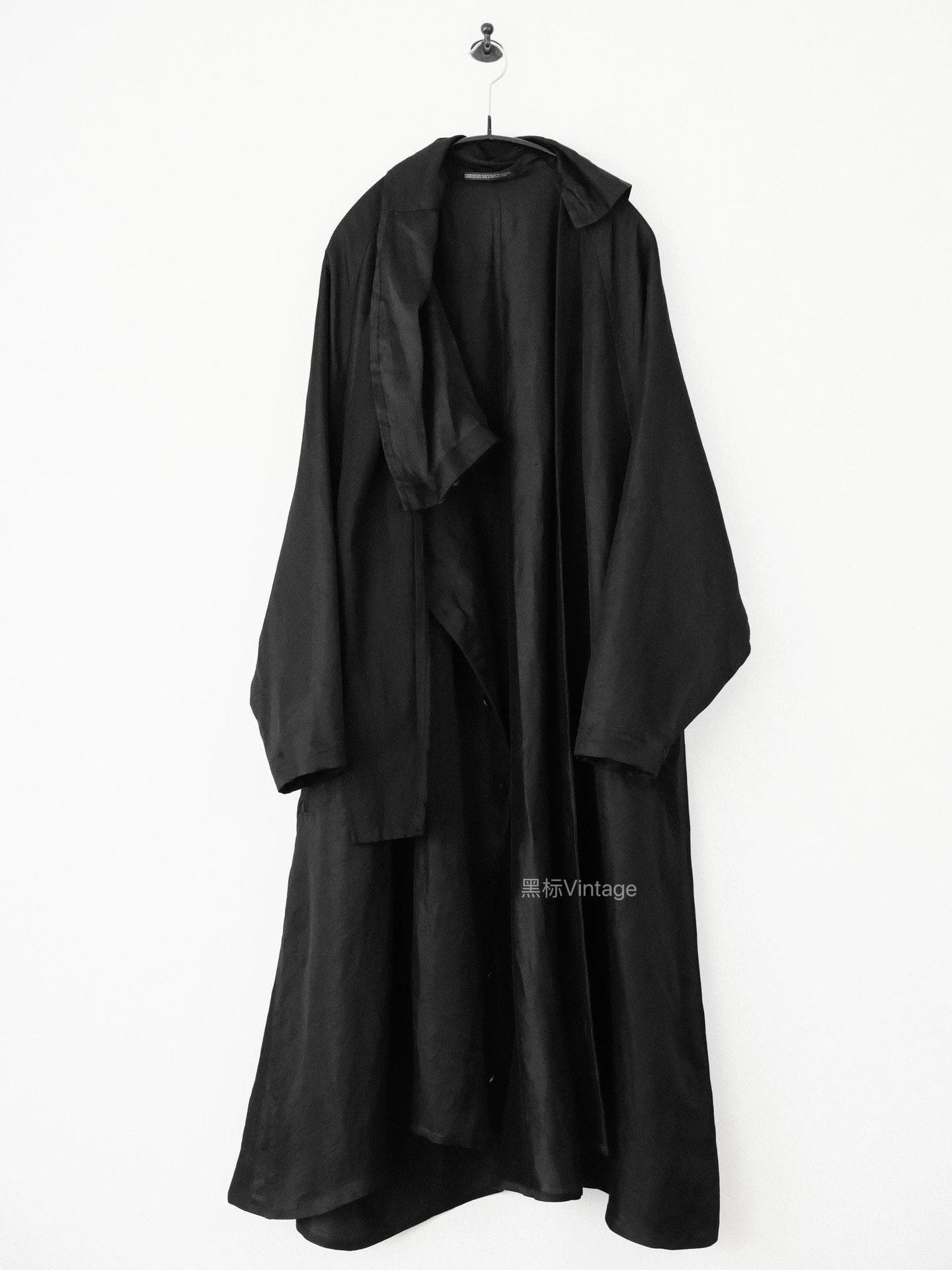 Yohji Yamamoto Yohji Yamamoto 24SS Vtg Scarf Collar Black Poet Robe Size M / US 6-8 / IT 42-44 - 6 Thumbnail
