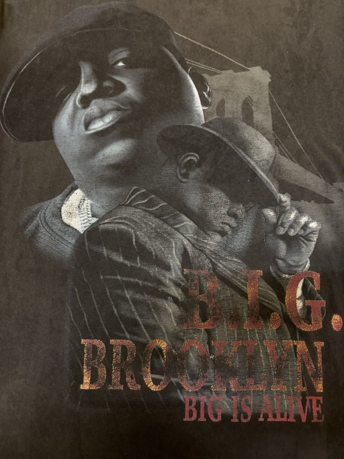 Rap Tees Vintage Rare Notorious BIG Biggie Big Face Rap Band Tee Size US XL / EU 56 / 4 - 3 Thumbnail