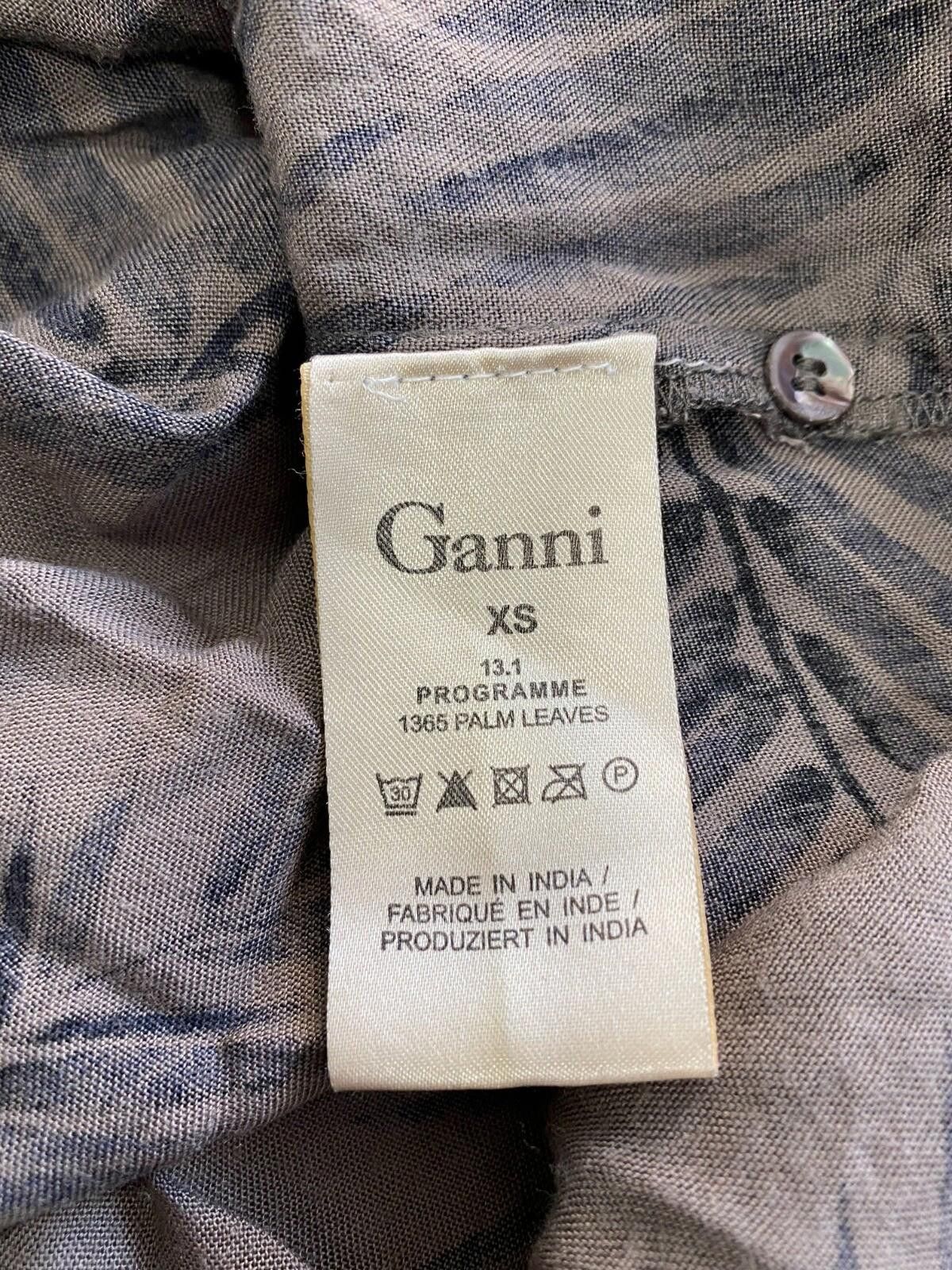 Gianni Valentino GANNI Palm Leaves Brown Blouse Shirt Size XS Size XS / US 0-2 / IT 36-38 - 12 Thumbnail