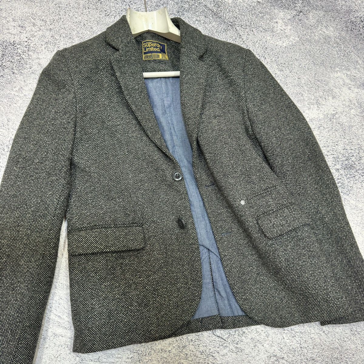 Superdry Superdry Gray Wool Blazer L size Size 52R - 8 Thumbnail