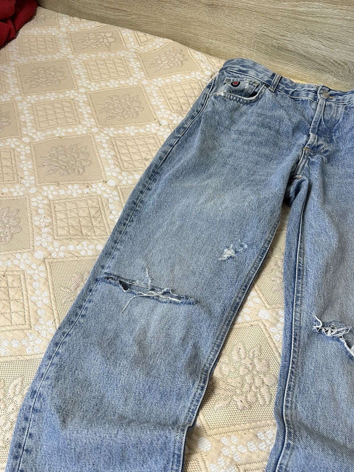Rhude × Zara 🔥 Zara x Rhude Rhuigi Jeans Distressed Denim Pants Blue Size US 32 / EU 48 - 5 Thumbnail