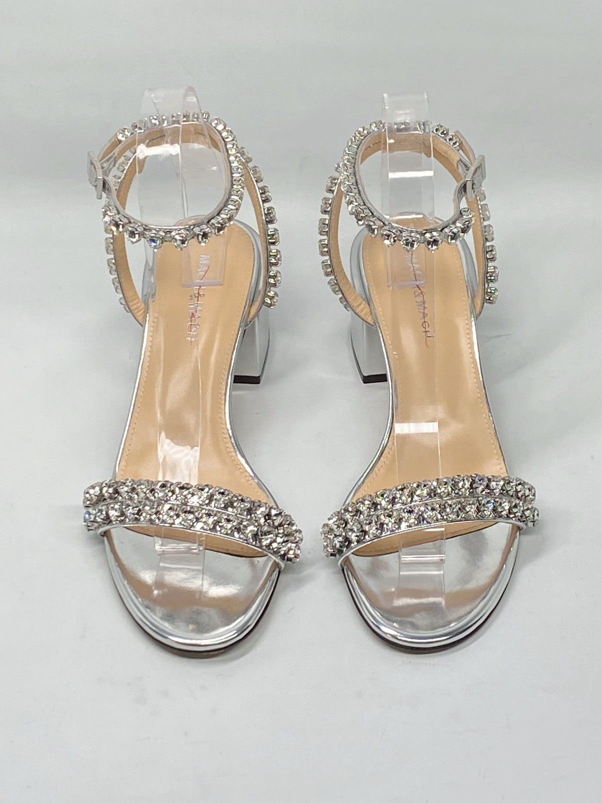 MACH & MACH Mach & Mach Audrey Embellished Leather Ankle Sandals size 38 Size US 8 / IT 38 - 2 Thumbnail
