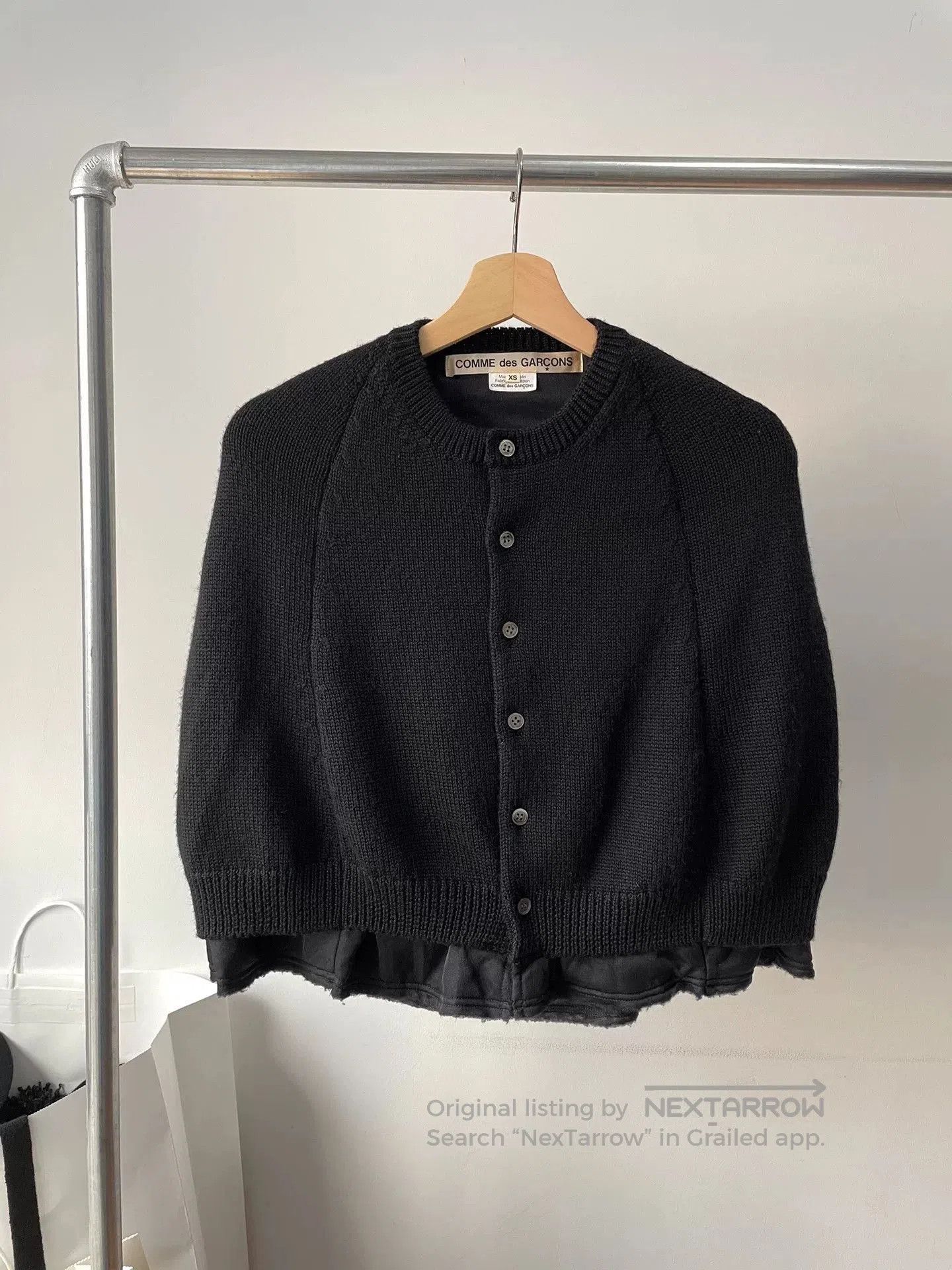 Comme des Garcons Comme des Garçons Black Knit Cape. Size XS / US 0-2 / IT 36-38 - 1 Thumbnail