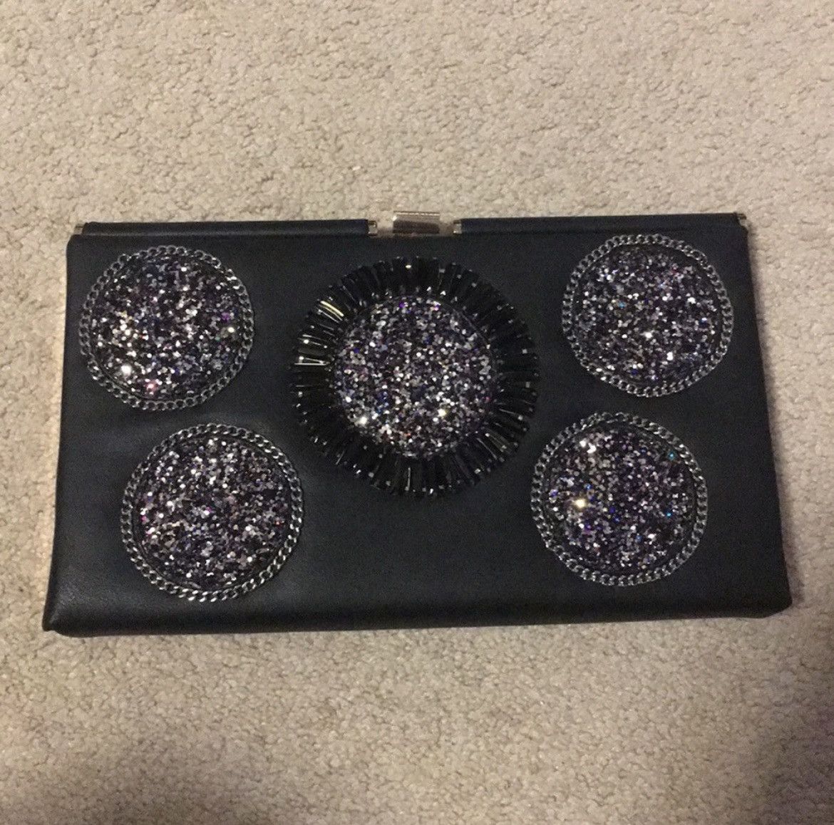 Other Gianni Bini Black Sparkly Clutch Size ONE SIZE - 1 Thumbnail