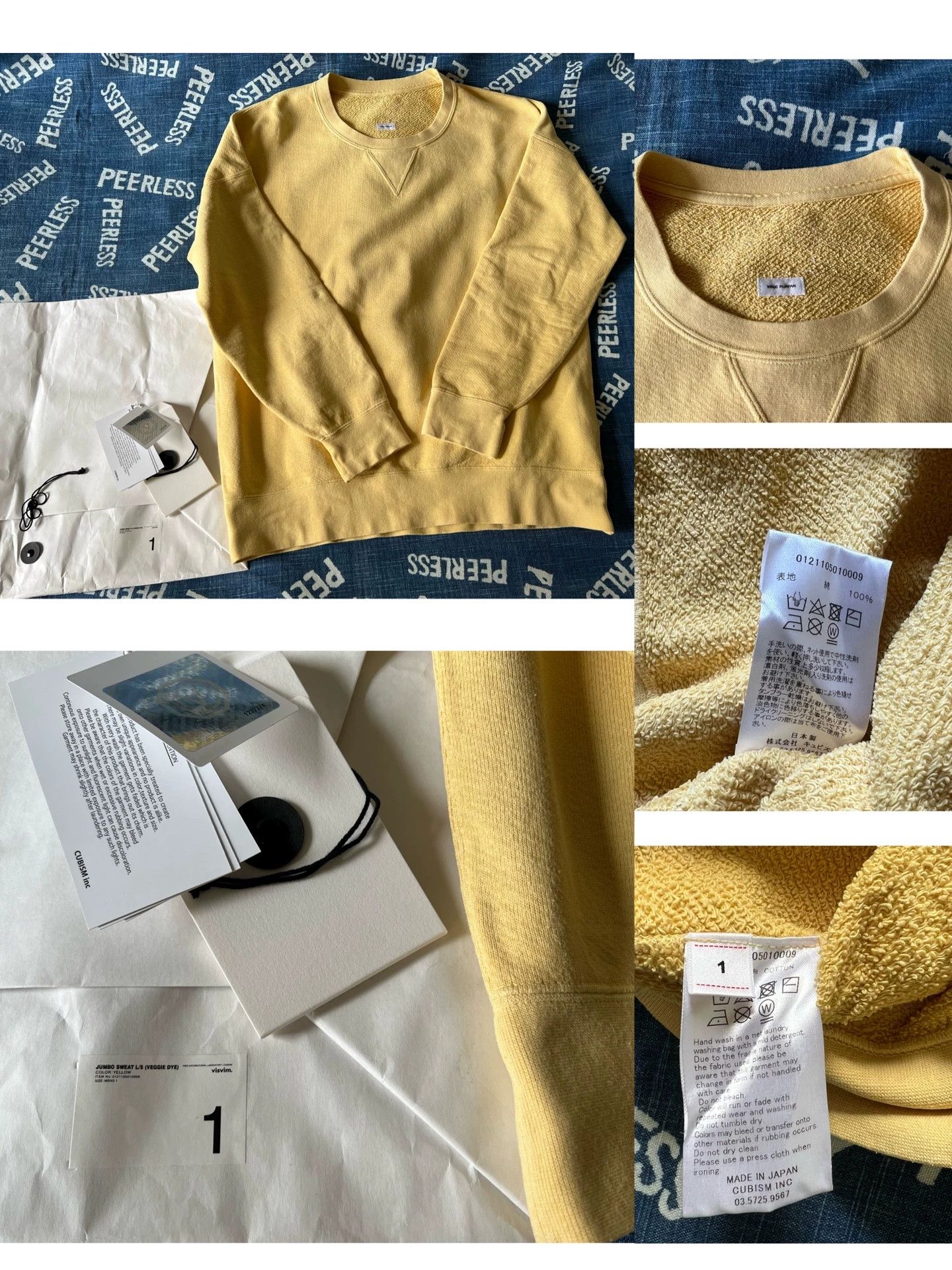 Visvim Jumbo sweat L/S (uneven dye) | Grailed