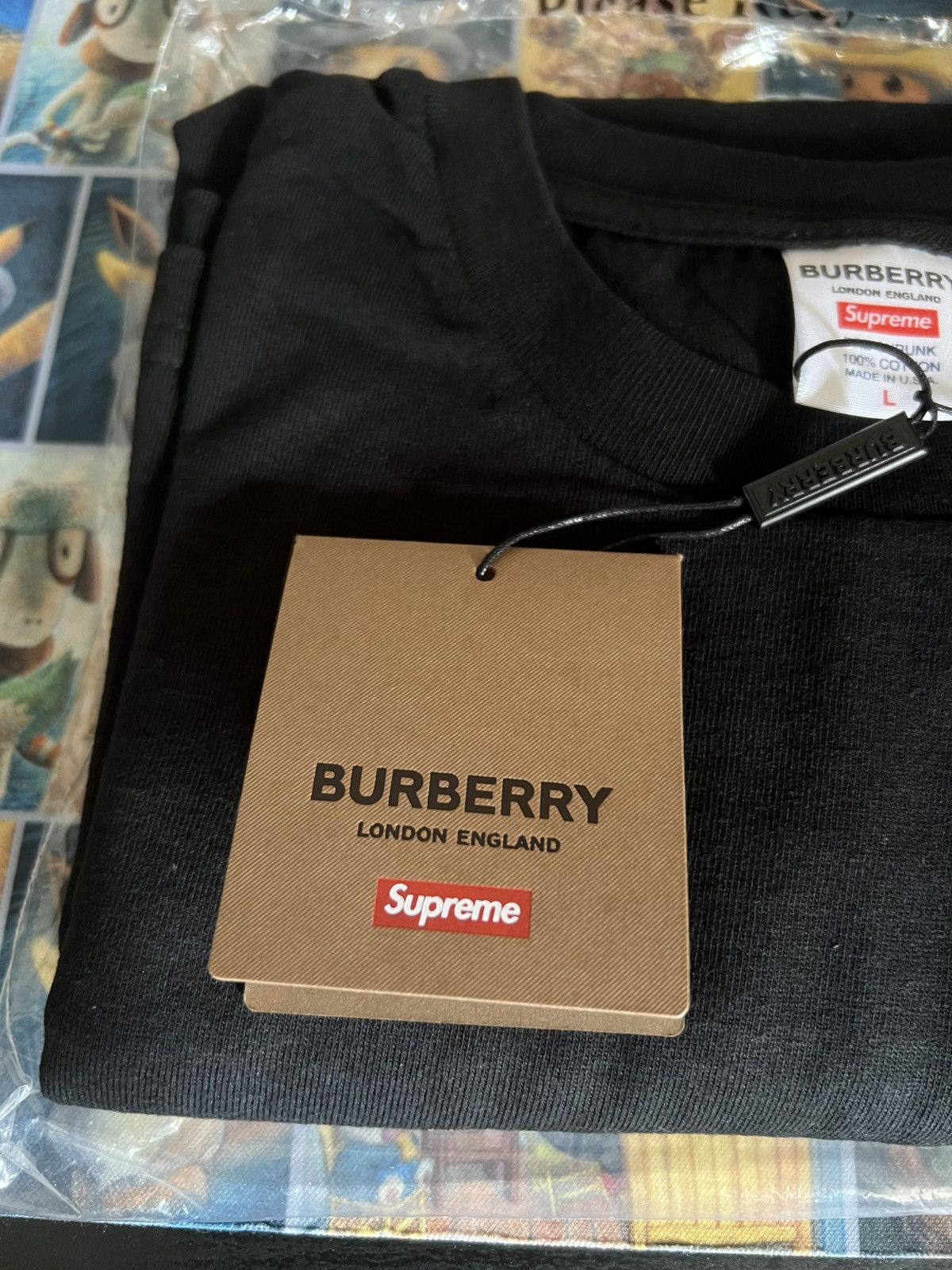 Burberry × Supreme Supreme Burberry Box Logo Tee Brand New Size US M / EU 48-50 / 2 - 5 Thumbnail