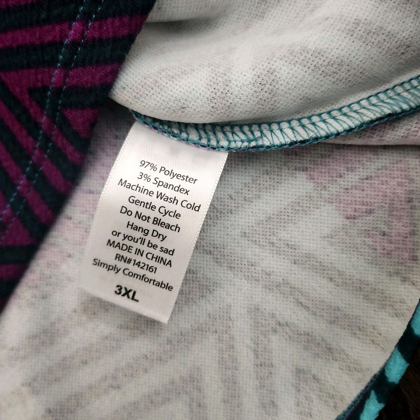 Vintage VINTAGE LuLaRoe Cassie Skirt 3XL Geometric Purple Teal Pencil Stretch NWT Size 40" / US 18 - 7 Thumbnail