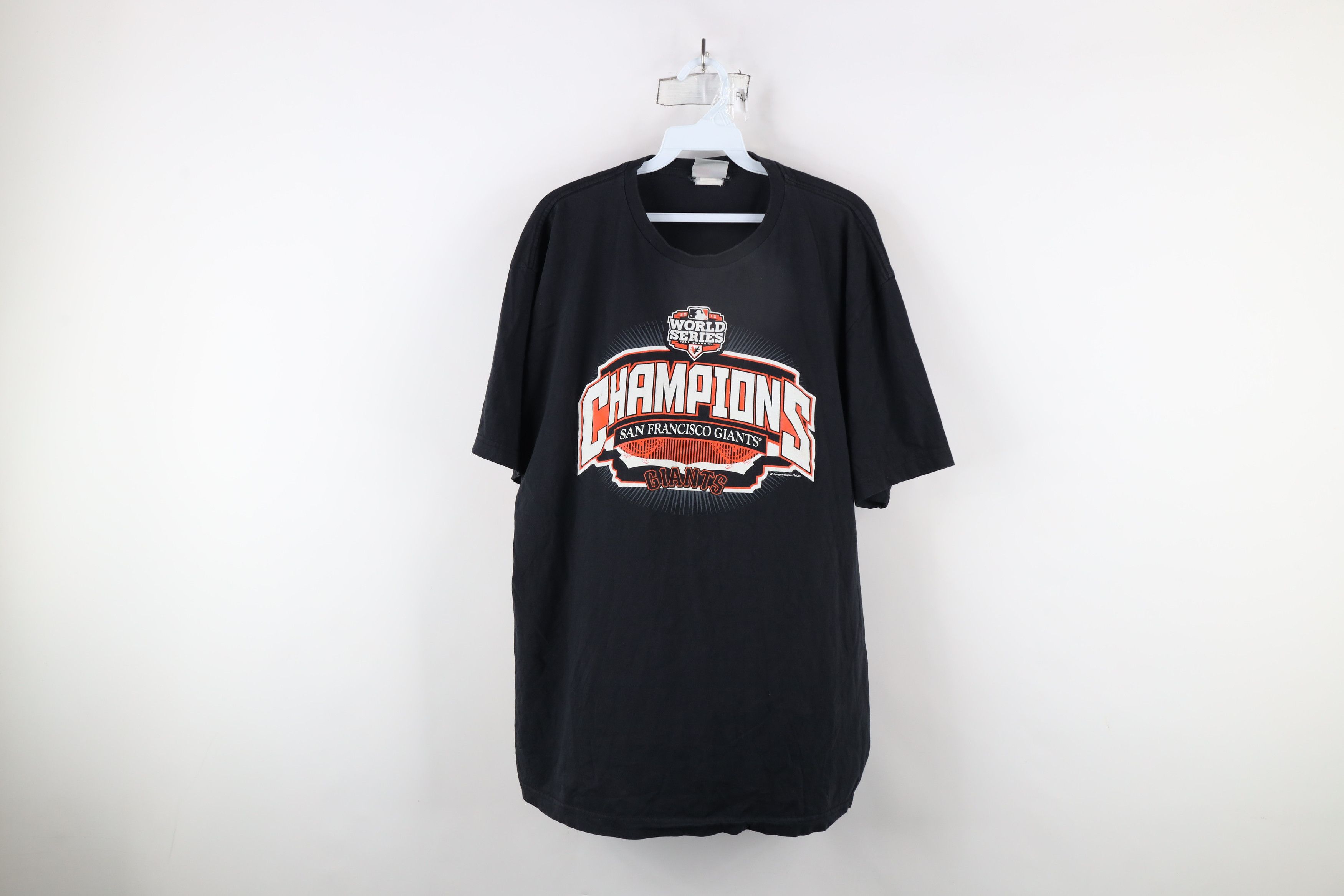 Vintage Y2K World Series San Francisco Giants Baseball T-Shirt Black Size US XL / EU 56 / 4 - 1 Thumbnail