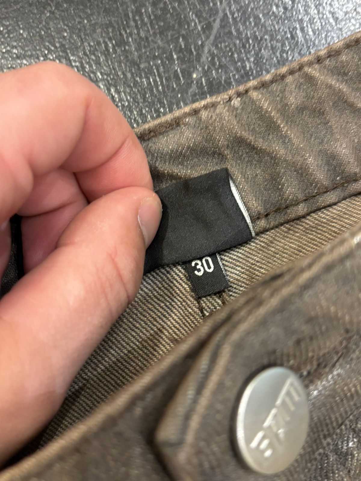 6PM Waxed Denim Jeans