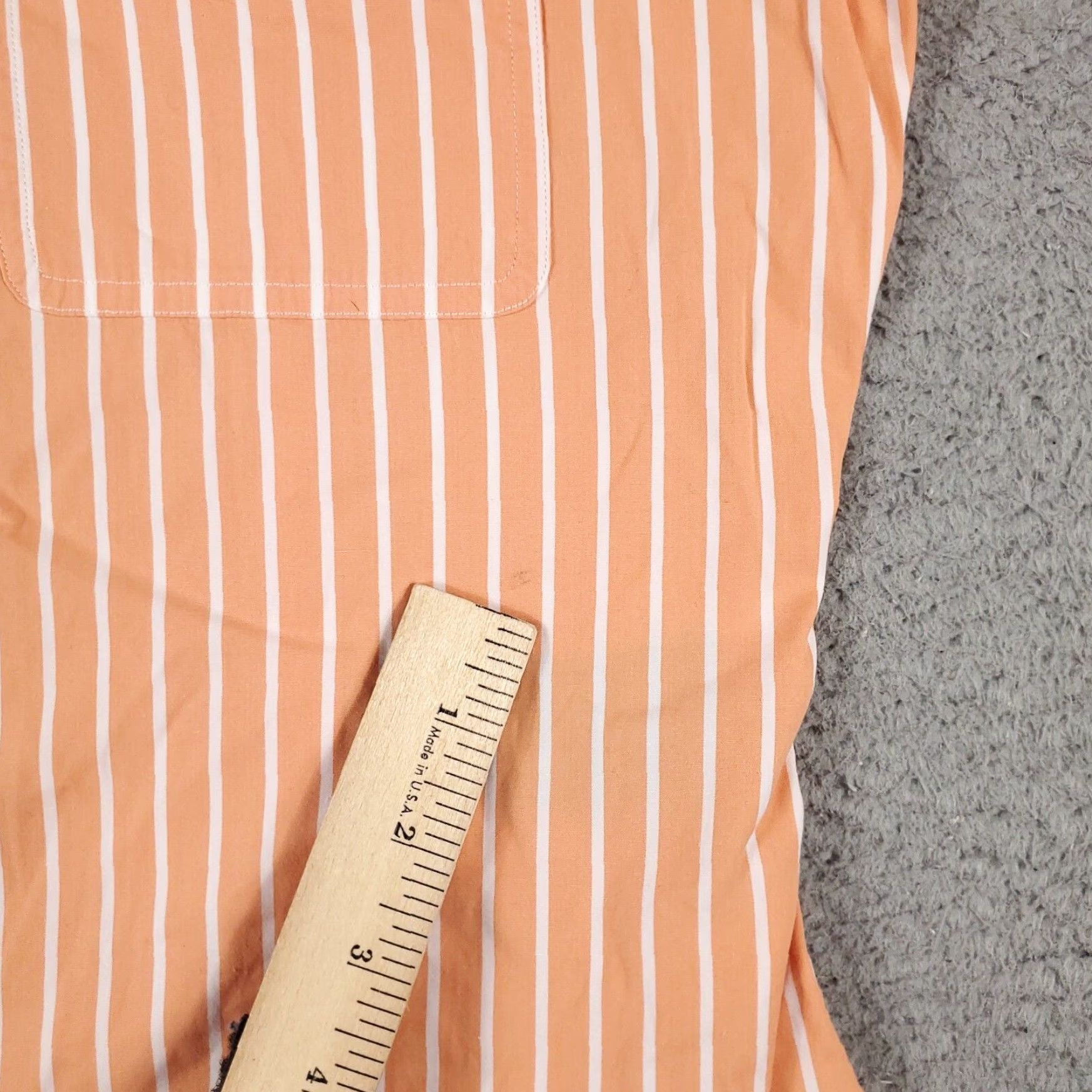 Ralph Lauren Ralph Lauren Womens Shirt Orange Striped Size 4 XL Extra Large Button Up Short Sleeve Size S / US 4 / IT 40 - 3 Thumbnail