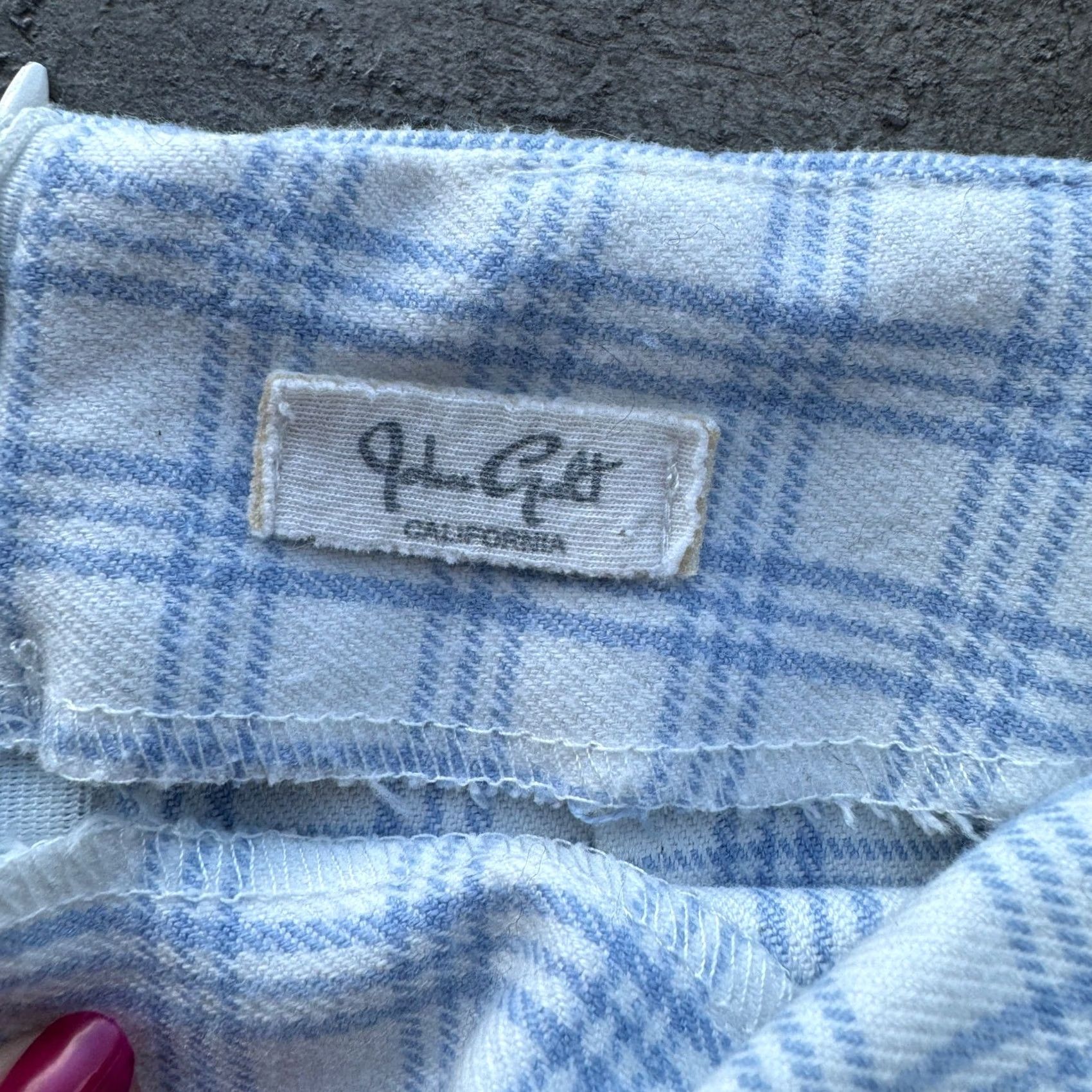 Vintage VINTAGE John Galt Blue Plaid Gingham White Mini Skirt Small Womens Size 28" / US 6 / IT 42 - 3 Thumbnail